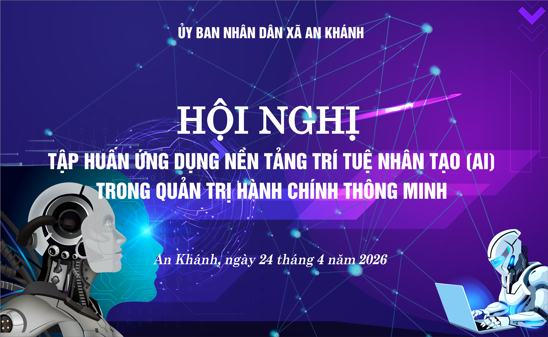 Xã An khánh tổ chức tập huấn “Ứng dụng trí tuệ nhân tạo (AI) trong quản trị hành chính thông minh”