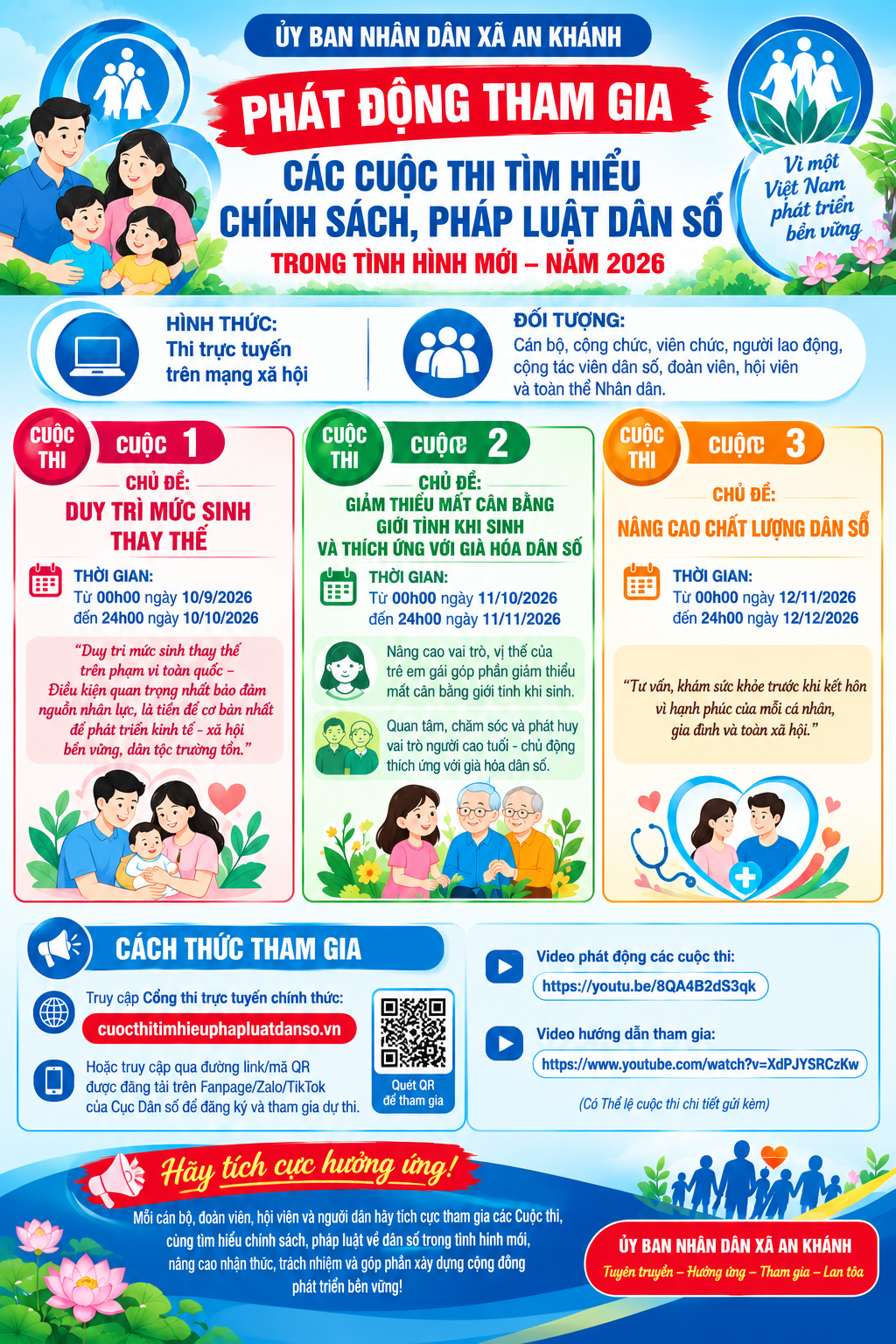 Tuyên truyền tham gia các cuộc thi tìm hiểu chính sách, pháp luật dân số trong tình hình mà