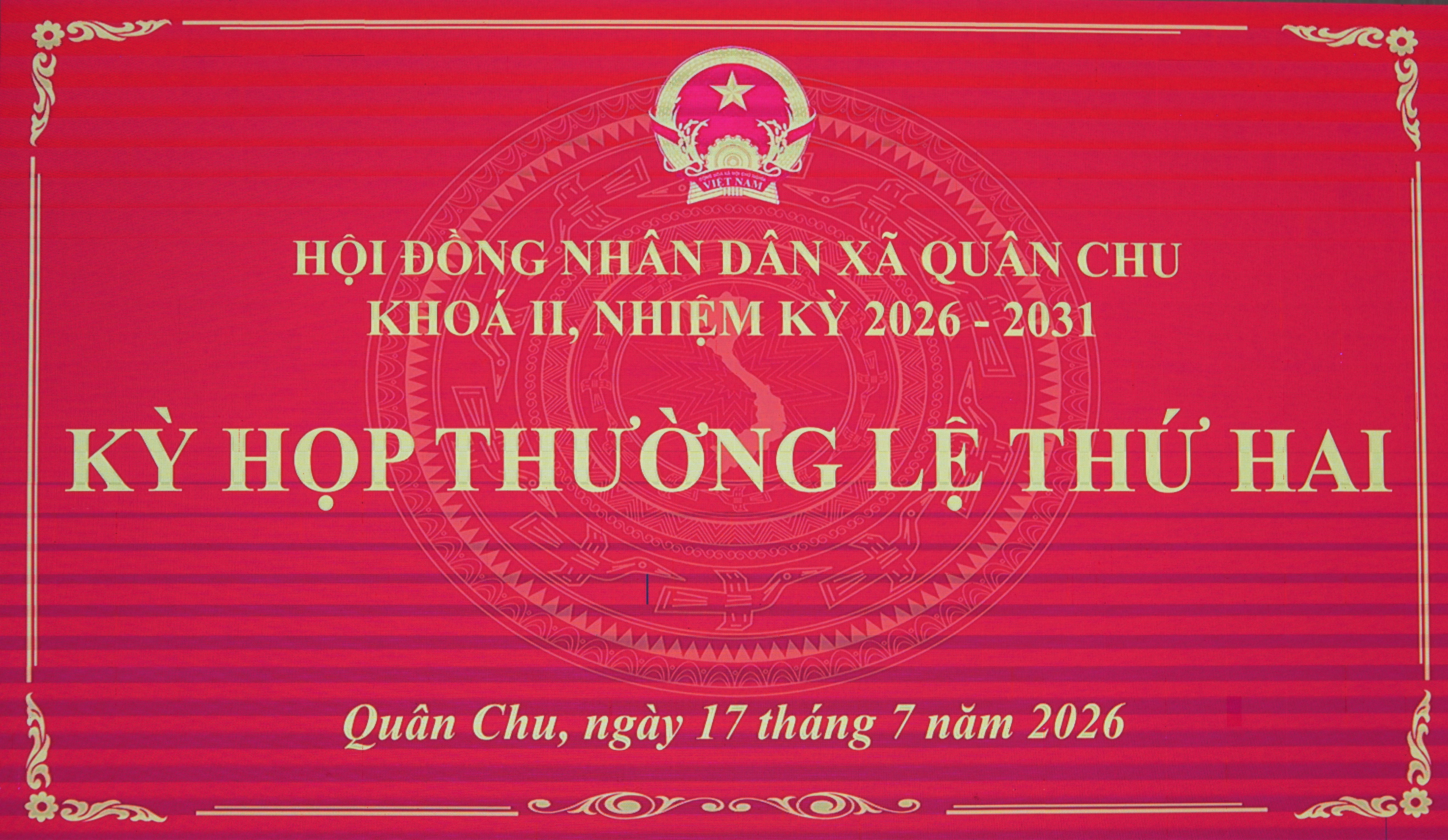 HĐND xã Quân Chu khóa II tổ chức thành công Kỳ họp thường lệ thứ hai