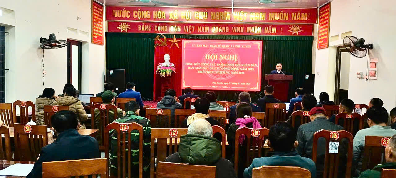 UỶ BAN  MTTQ XÃ PHÚ XUYÊN: TỔNG KẾT HOẠT ĐỘNG BAN THANH TRA NHÂN DÂN, BAN GIÁM SÁT ĐẦU TƯ CỘNG ĐỒNG NĂM 2025