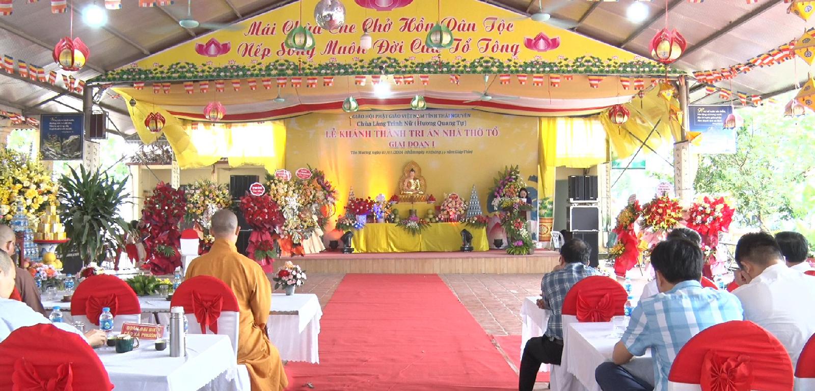 Lễ khánh thành tri ân nhà thờ Tổ giai đoạn 1 Chùa làng Trinh Nữ (Hương Quang tự).