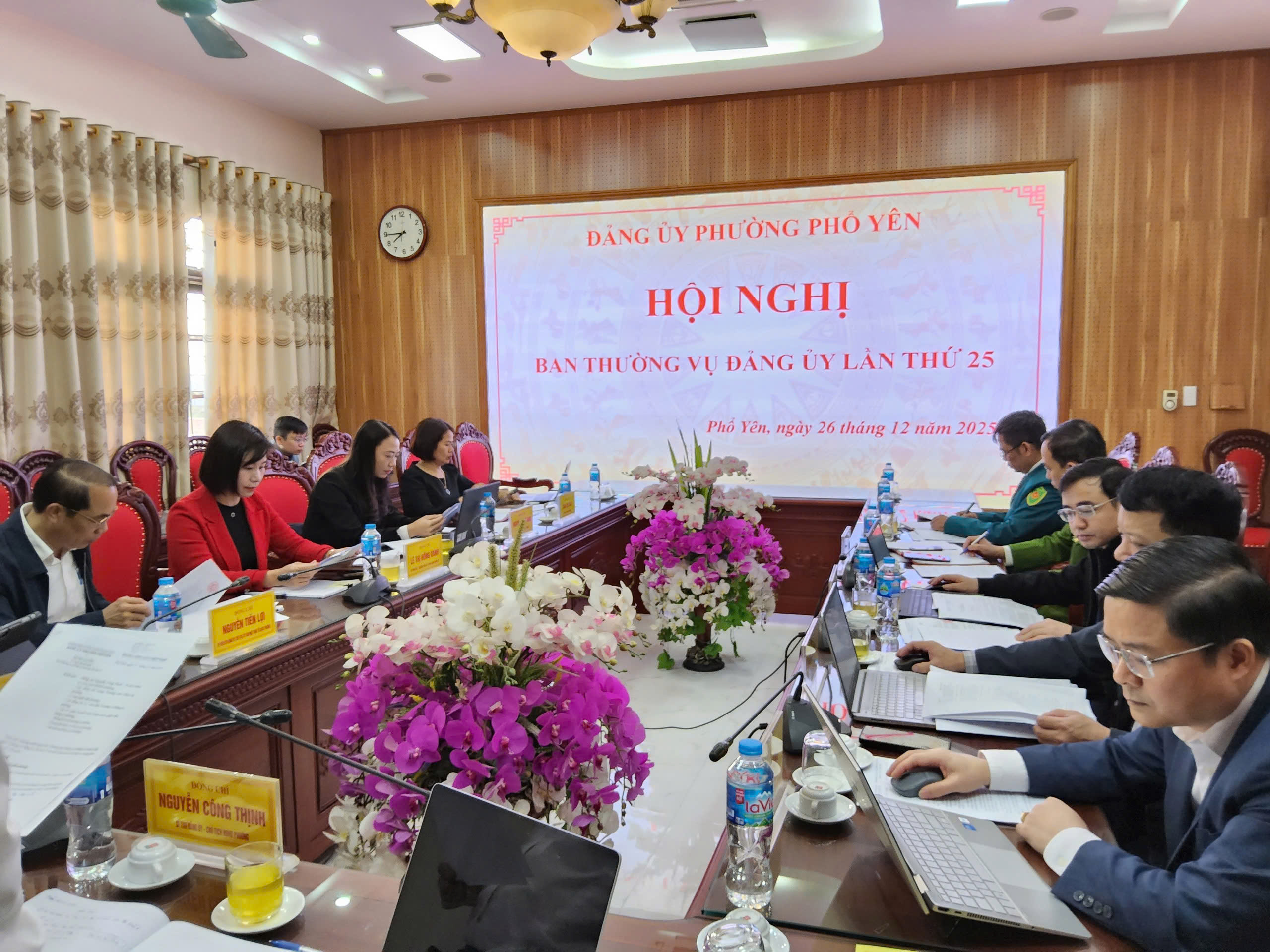 BAN THƯỜNG VỤ ĐẢNG ỦY PHƯỜNG PHỔ YÊN TỔ CHỨC HỘI NGHỊ LẦN THỨ 25