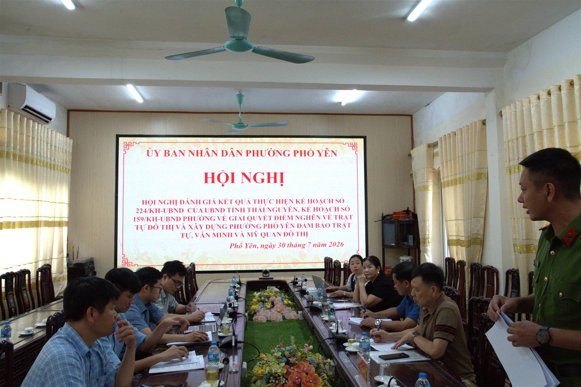 Hội nghị đánh giá kết quả thực hiện công tác giải quyết điểm nghẽn về trật tự đô thị, xây dựng phường Phổ Yên văn minh, mỹ quan đô thị