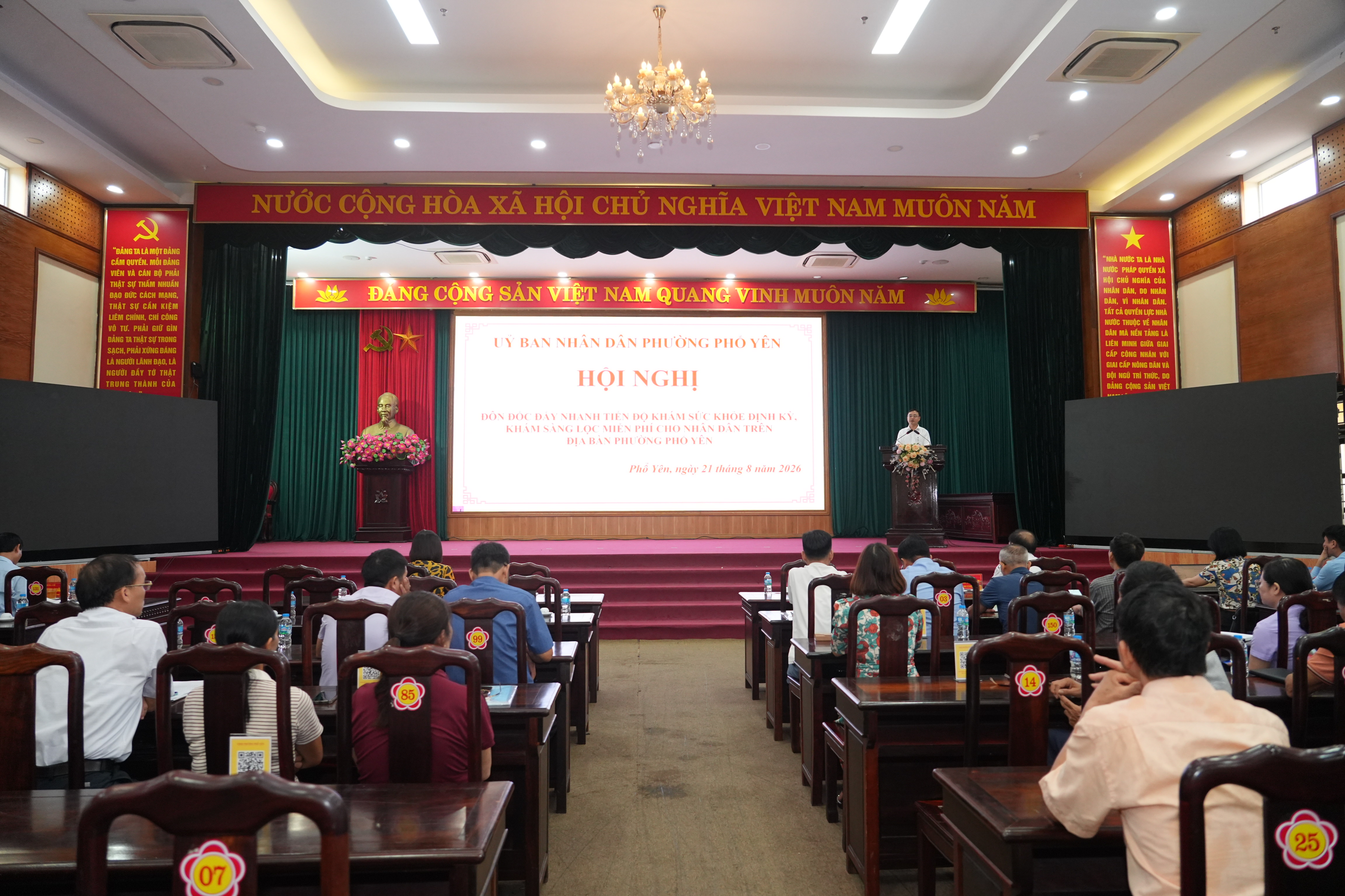PHƯỜNG PHỔ YÊN ĐÔN ĐỐC ĐẨY NHANH TIẾN ĐỘ KHÁM SỨC KHỎE ĐỊNH KỲ, KHÁM SÀNG LỌC MIỄN PHÍ CHO NHÂN DÂN
