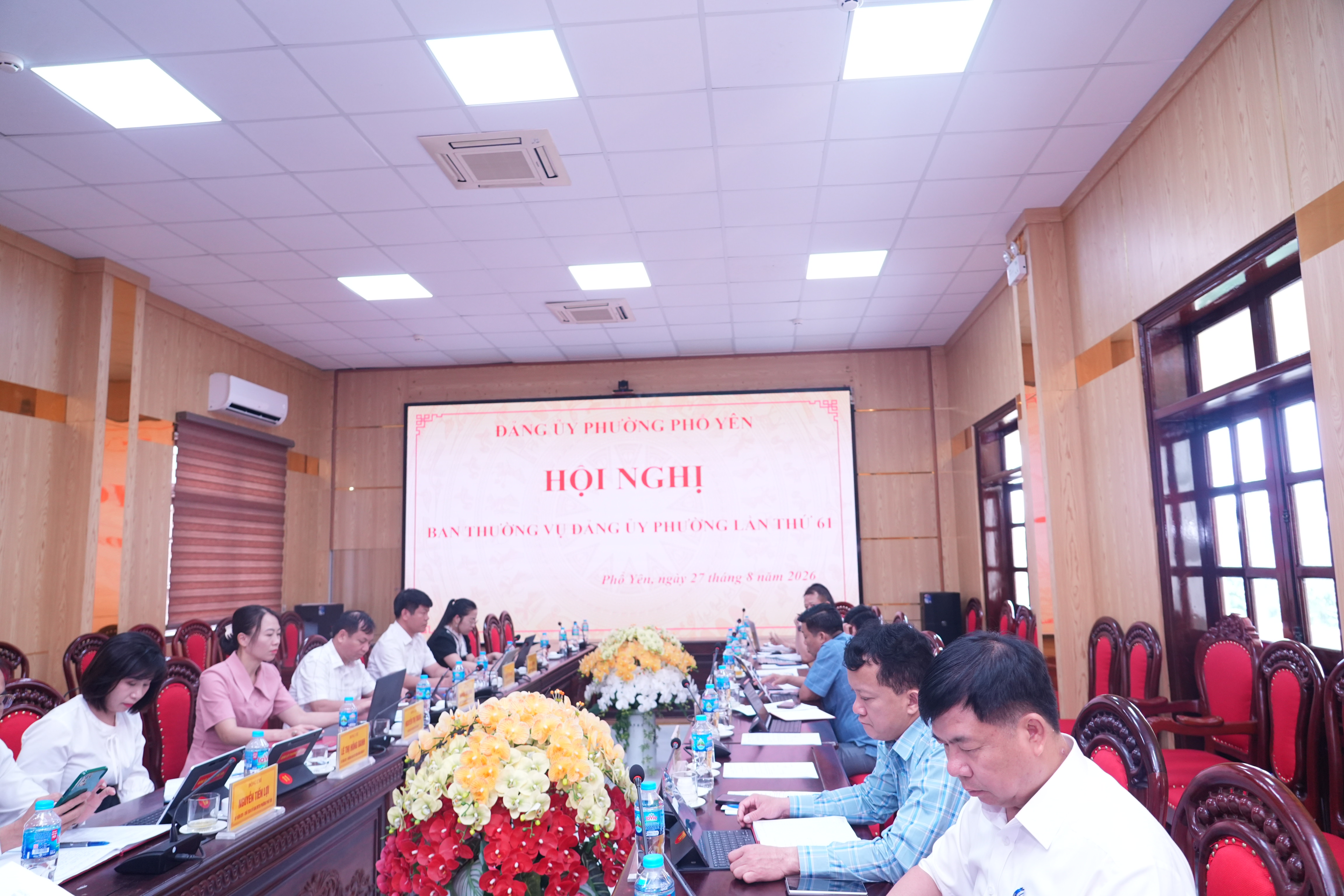 HỘI NGHỊ BAN THƯỜNG VỤ ĐẢNG ỦY PHƯỜNG PHỔ YÊN LẦN THỨ 61, NHIỆM KỲ 2025 - 2030