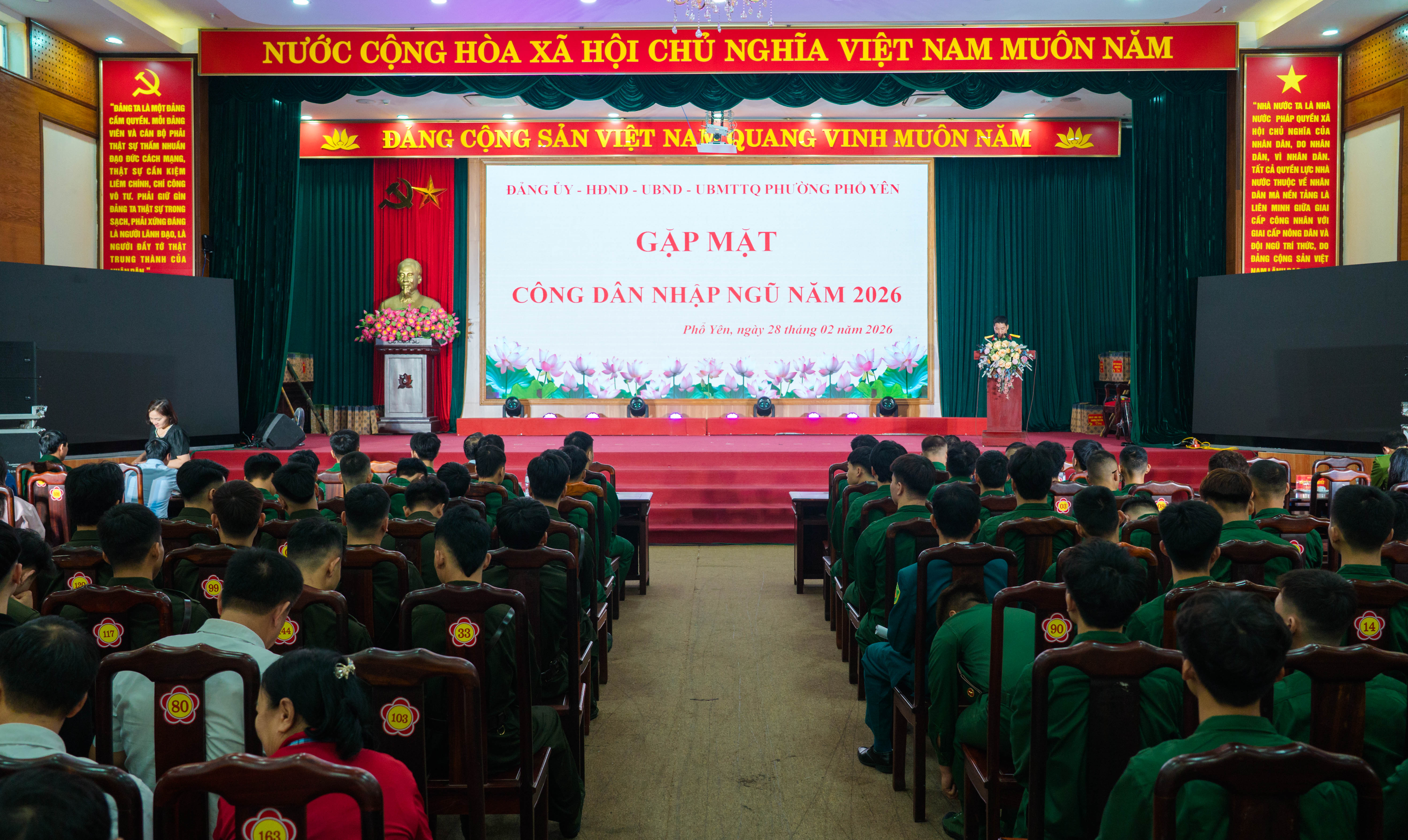 PHƯỜNG PHỔ YÊN TỔ CHỨC GẶP MẶT CÔNG DÂN LÊN ĐƯỜNG NHẬP NGŨ NĂM 2026