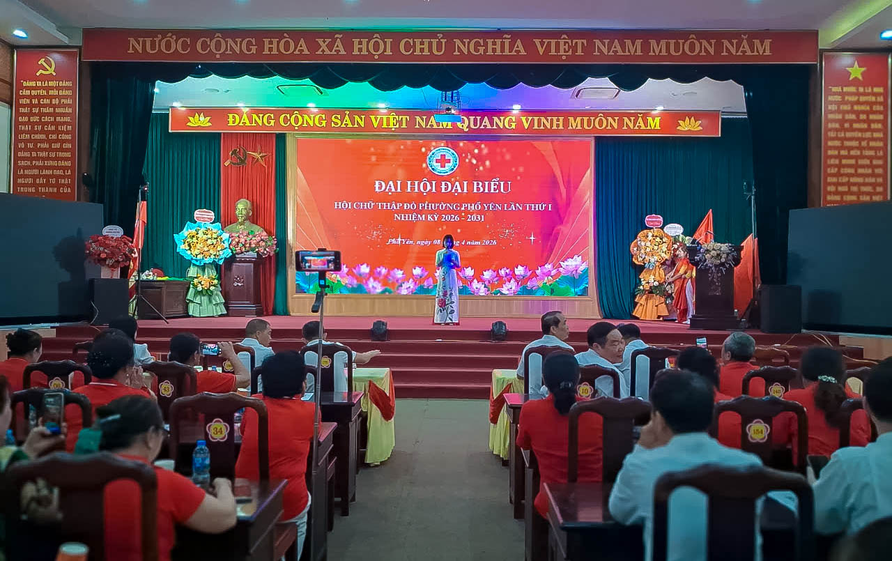 PHỔ YÊN TỔ CHỨC THÀNH CÔNG ĐẠI HỘI ĐẠI BIỂU HỘI CHỮ THẬP ĐỎ LẦN THỨ I, NHIỆM KỲ 2026 - 2031