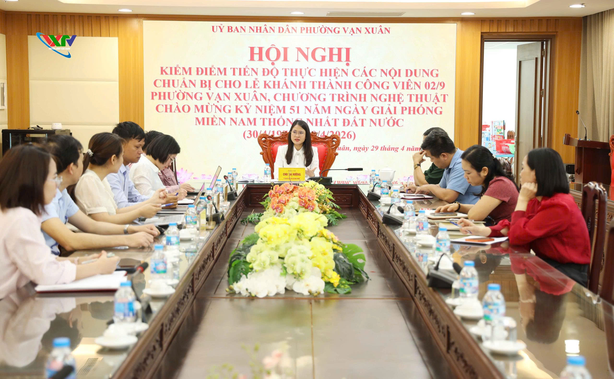 Kiểm điểm tiến độ công tác chuẩn bị Lễ khánh thành công viên mùng 2/9 và Chương trình nghệ thuật kỷ niệm 51 năm ngày giải phóng miền Nam thống nhất đất nước.