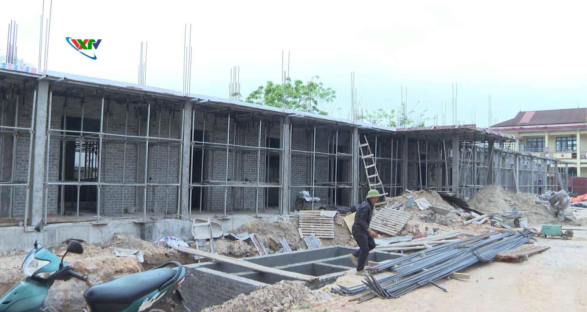 Dự án nhà lớp học 3 tầng, 15 phòng học Trường Tiểu học Đồng Tiến đạt tiến độ trên 40% khối lượng.