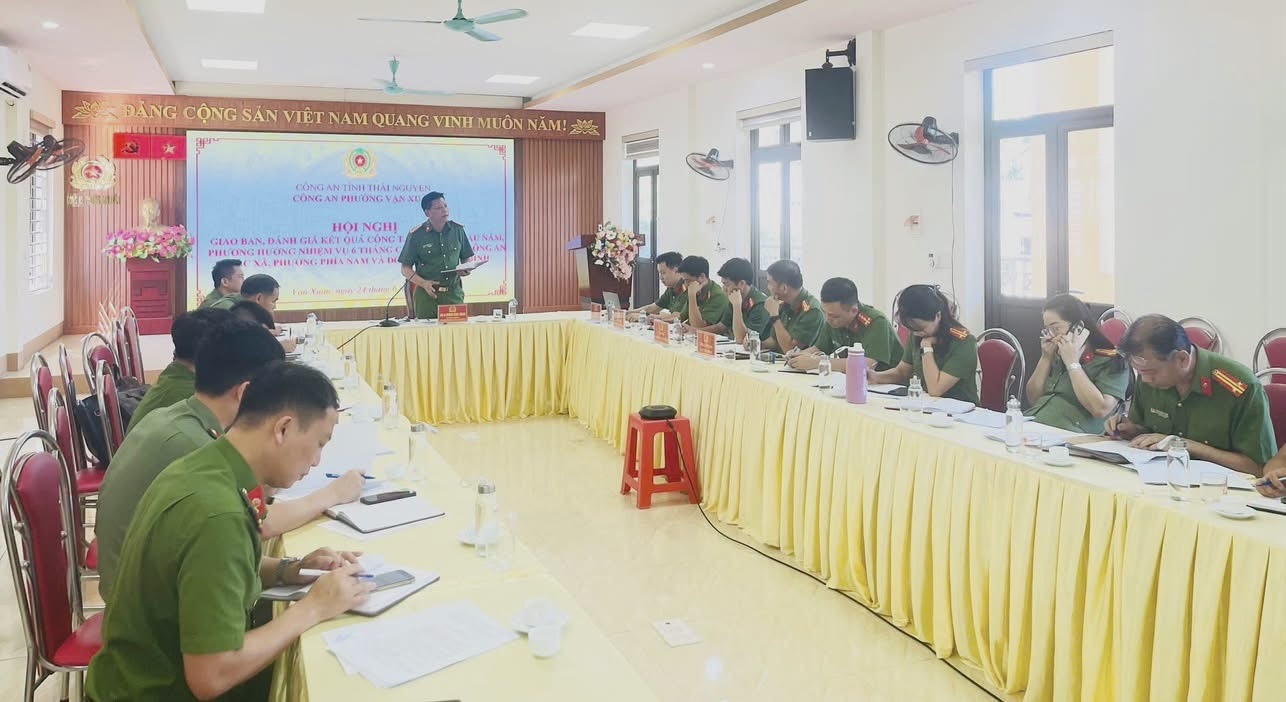 Công an các xã, phường khu vực phía Nam tỉnh Thái Nguyên sơ kết công tác 6 tháng đầu năm 2026