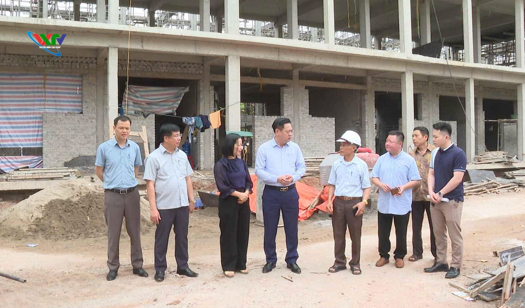Tập trung tiến độ thi công các công trình trường học trên địa bàn