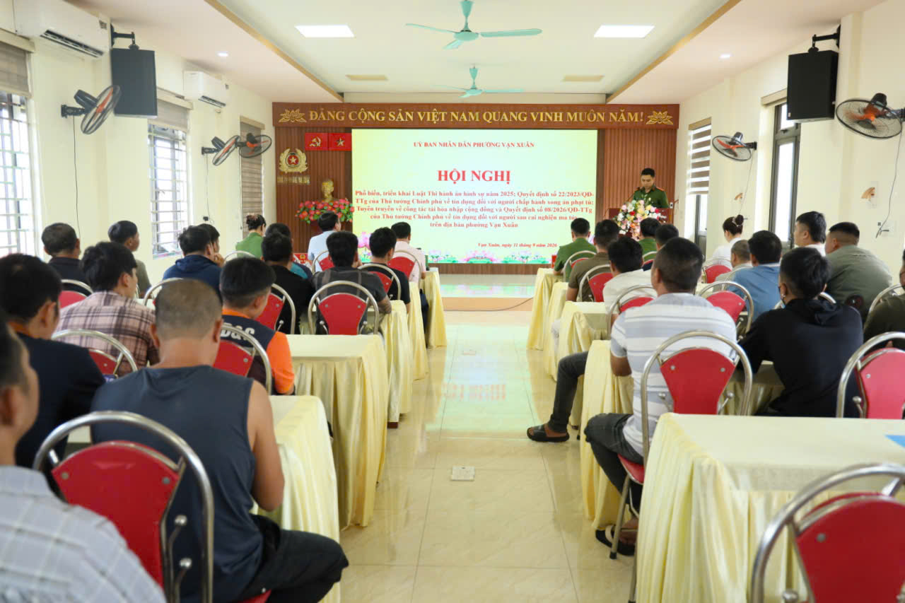 Phường Vạn Xuân tuyên truyền pháp luật về thi hành án hình sự và công tác tái hòa nhập cộng đồng