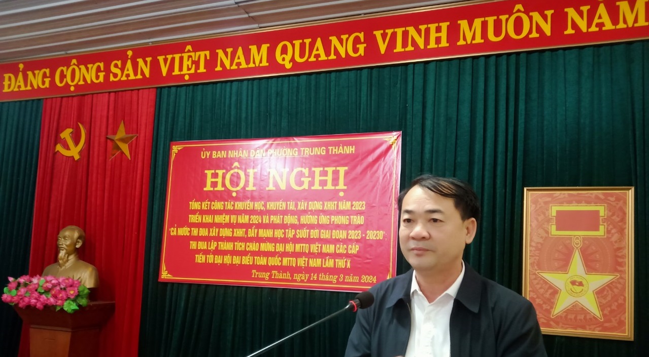 Phường Trung Thành, thành phố Phổ Yên với công tác khuyến học, khuyến tài.