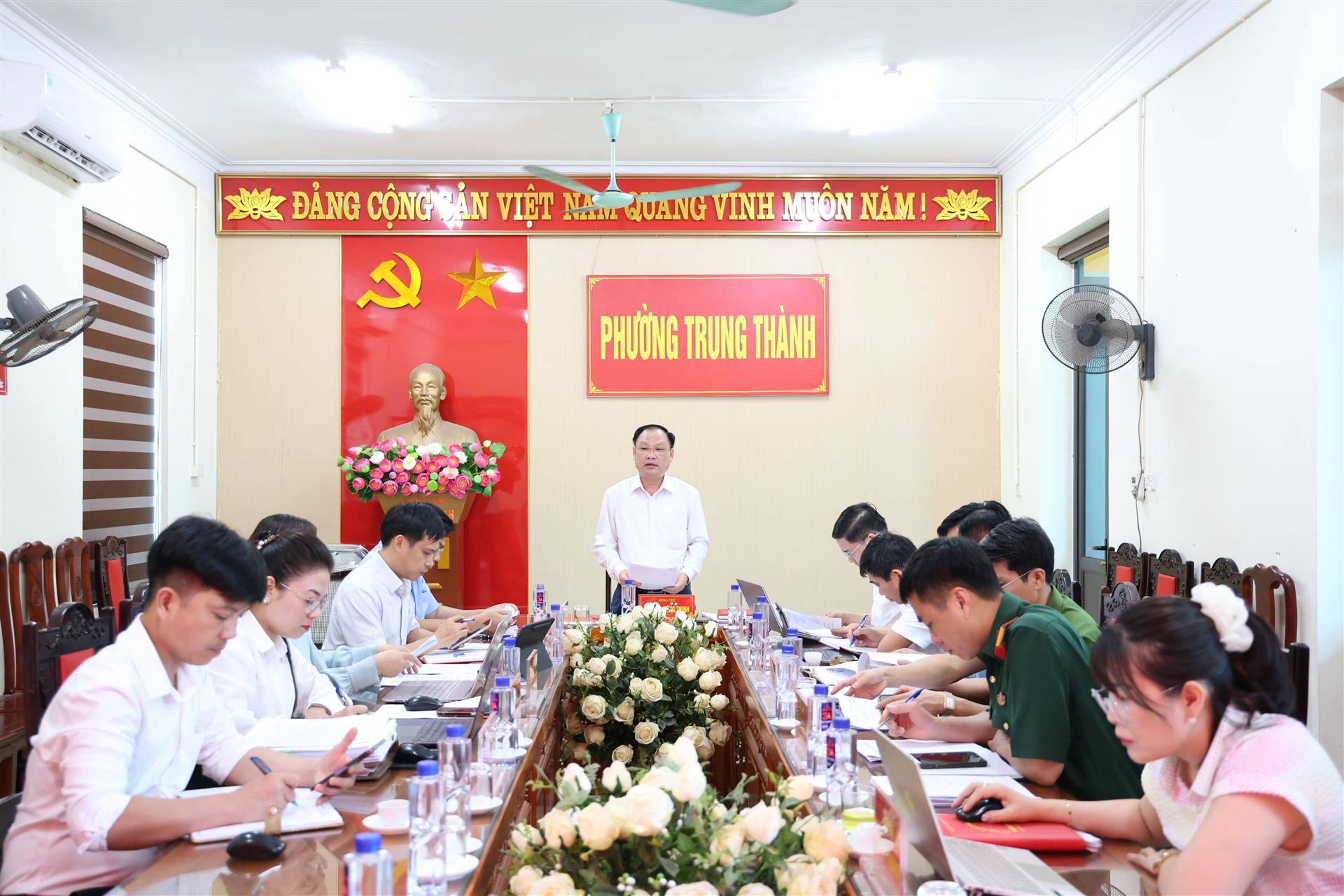 Ban Thường vụ Đảng ủy phường Trung Thành tổ chức Hội nghị lần thứ 52