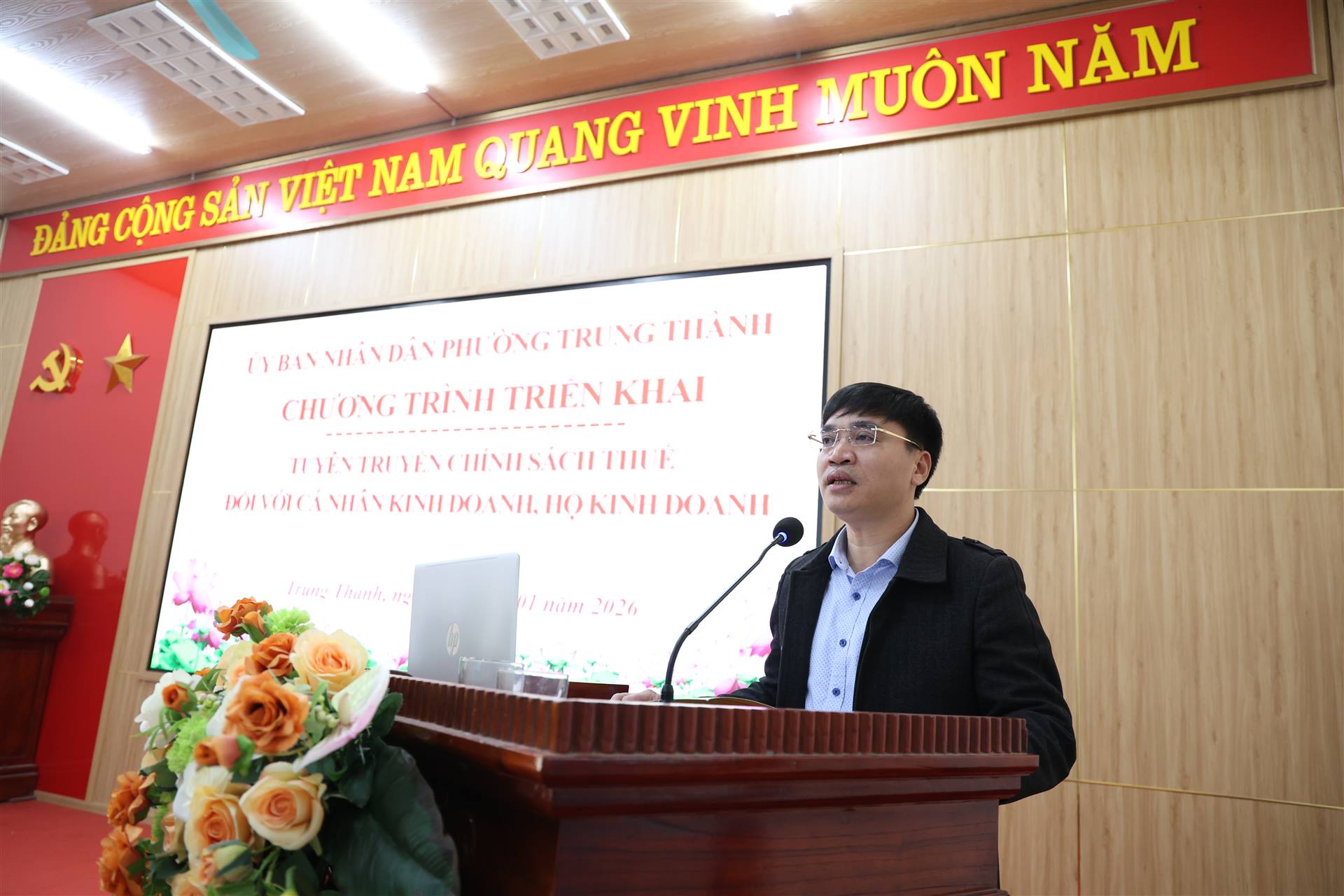 PHƯỜNG TRUNG THÀNH TỔ CHỨC HỘI NGHỊ TUYÊN TRUYỀN CHÍNH SÁCH THUẾ ĐỐI VỚI CÁ NHÂN, HỘ KINH DOANH