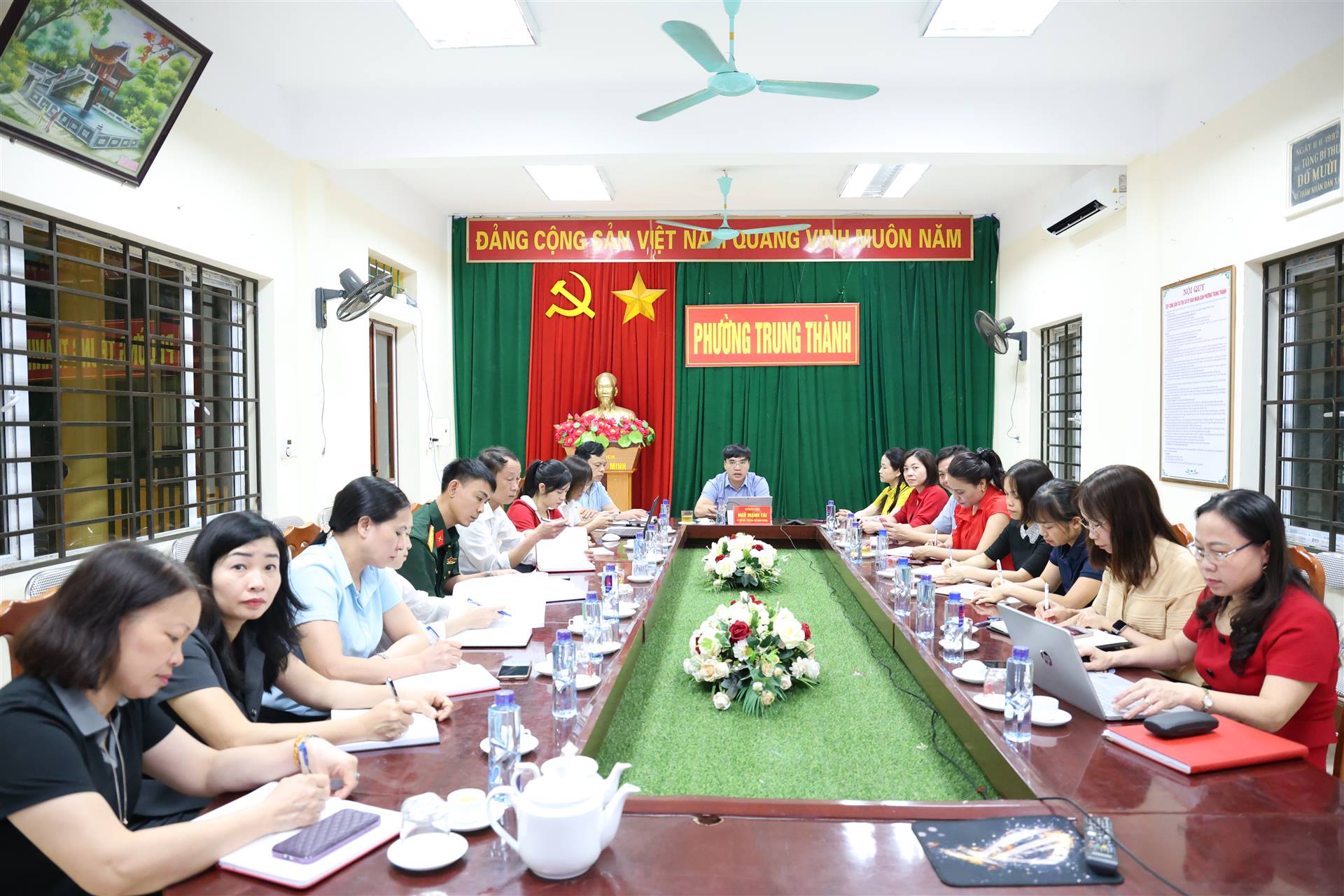 Phường Trung Thành  tham dự Hội nghị trực tuyến về an toàn thực phẩm