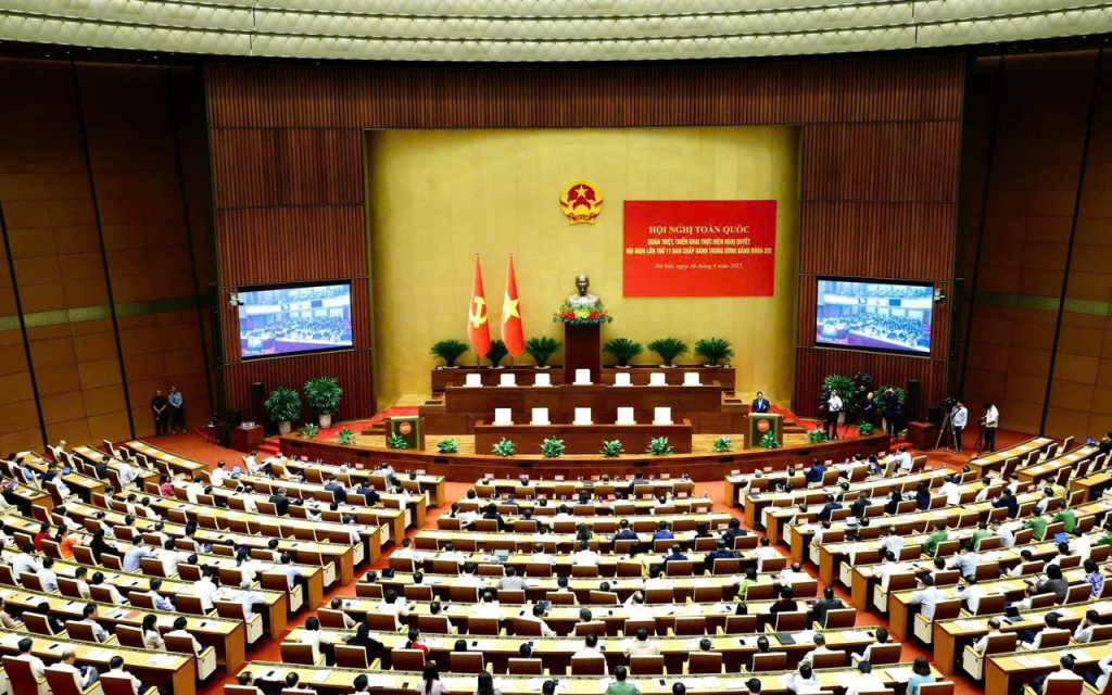 PHƯỜNG TRUNG THÀNH THAM DỰ HỘI NGHỊ TOÀN QUỐC NGHIÊN CỨU, HỌC TẬP, QUÁN TRIỆT VÀ TRIỂN KHAI THỰC HIỆN NGHỊ QUYẾT ĐẠI HỘI XIV CỦA ĐẢNG