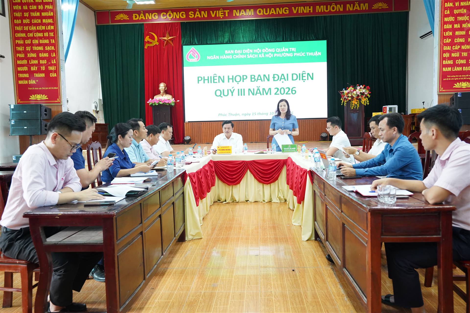 PHƯỜNG PHÚC THUẬN ĐÁNH GIÁ KẾT QUẢ TÍN DỤNG CHÍNH SÁCH QUÝ III, TRIỂN KHAI NHIỆM VỤ QUÝ IV NĂM 2026