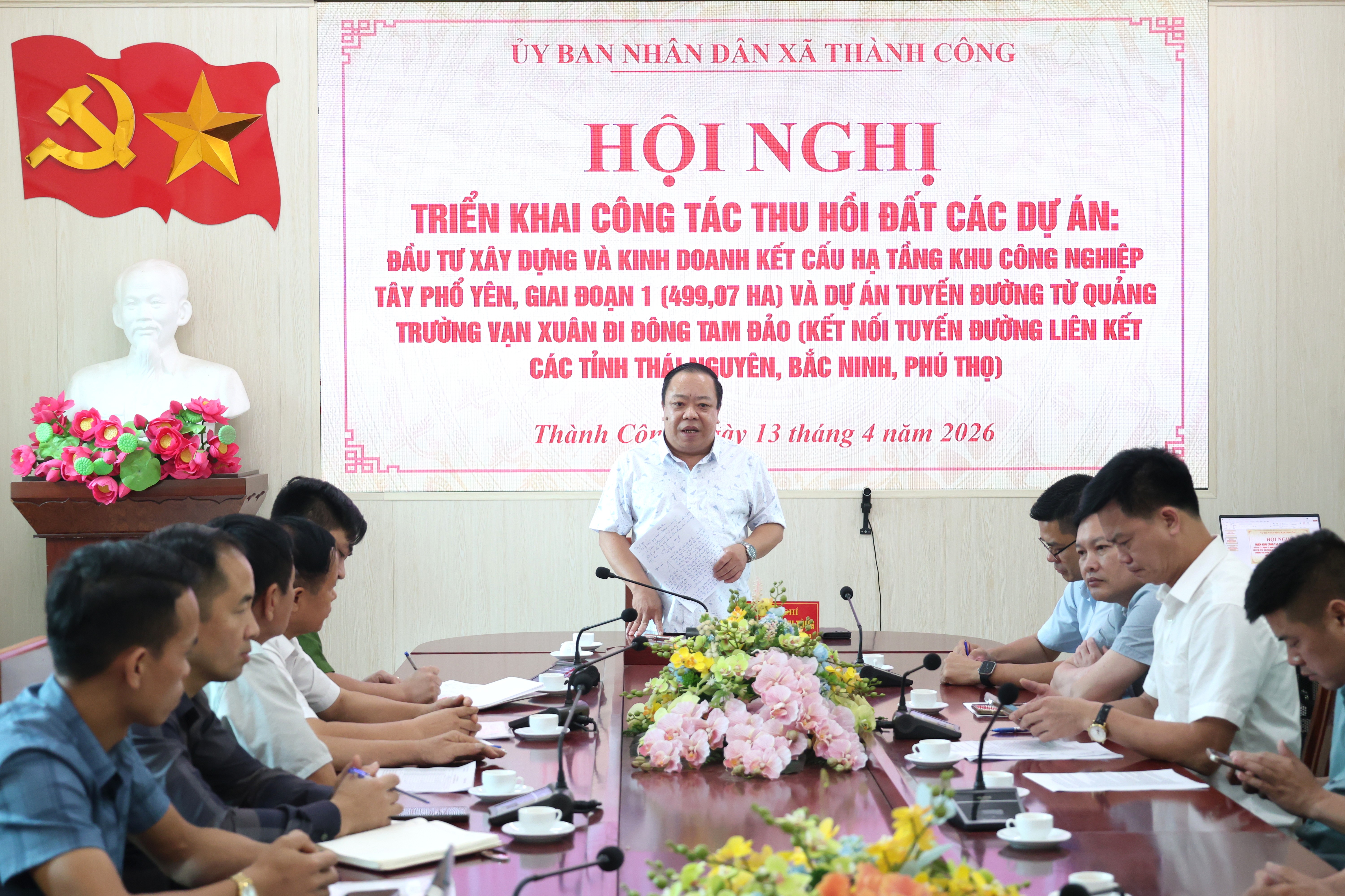 Hội nghị triển khai công tác thu hồi đất các dự án trọng điểm trên địa bàn xã Thành Công