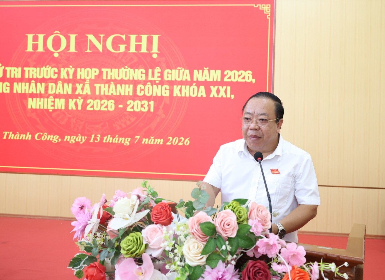 Xã Thành Công tổ chức Hội nghị tiếp xúc cử tri trước kỳ họp thường lệ giữa năm 2026, HĐND xã Thành Công khóa XXI, nhiệm kỳ 2026 - 2031