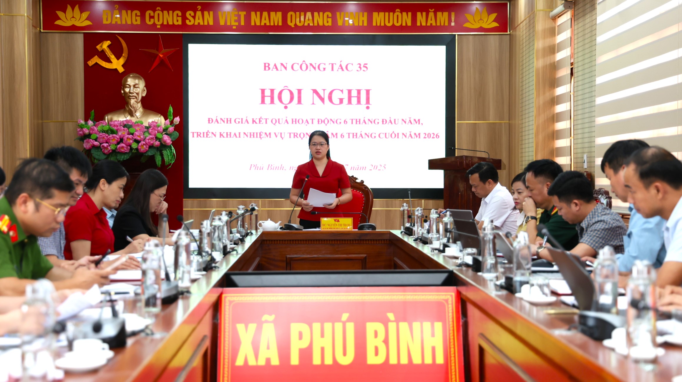 Ban Công tác 35 Đảng ủy xã Phú Bình sơ kết hoạt động 6 tháng đầu năm