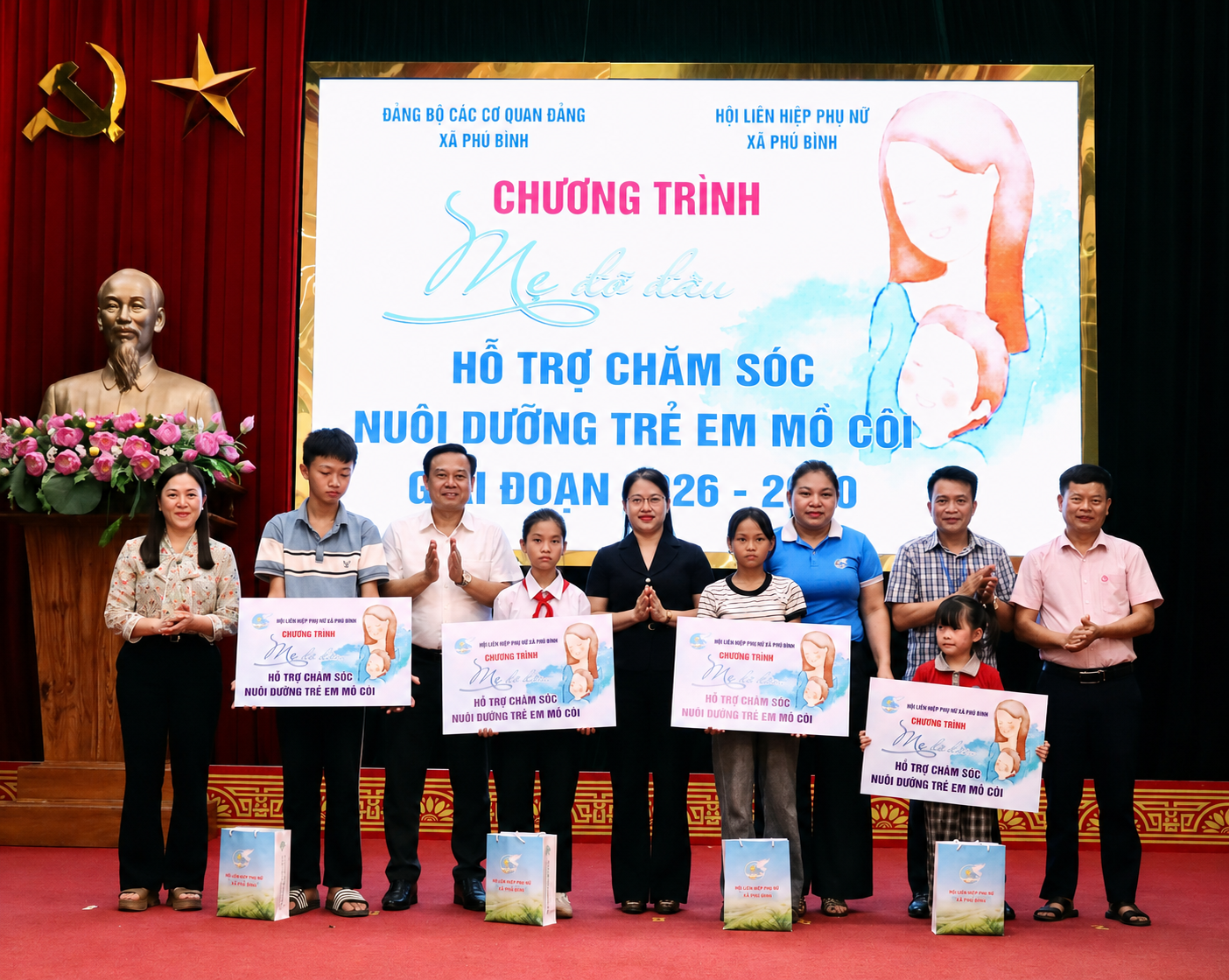 Phú Bình: Có thêm 4 trẻ mồ côi được nhận đỡ đầu