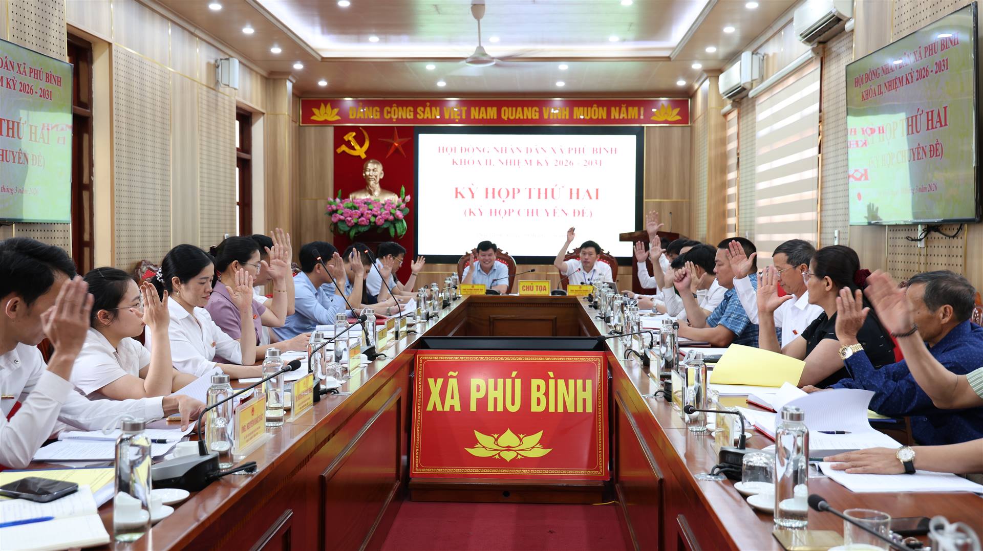 HĐND xã Phú Bình khóa II, nhiệm kỳ 2026–2031 tổ chức Kỳ họp thứ hai (kỳ họp chuyên đề)