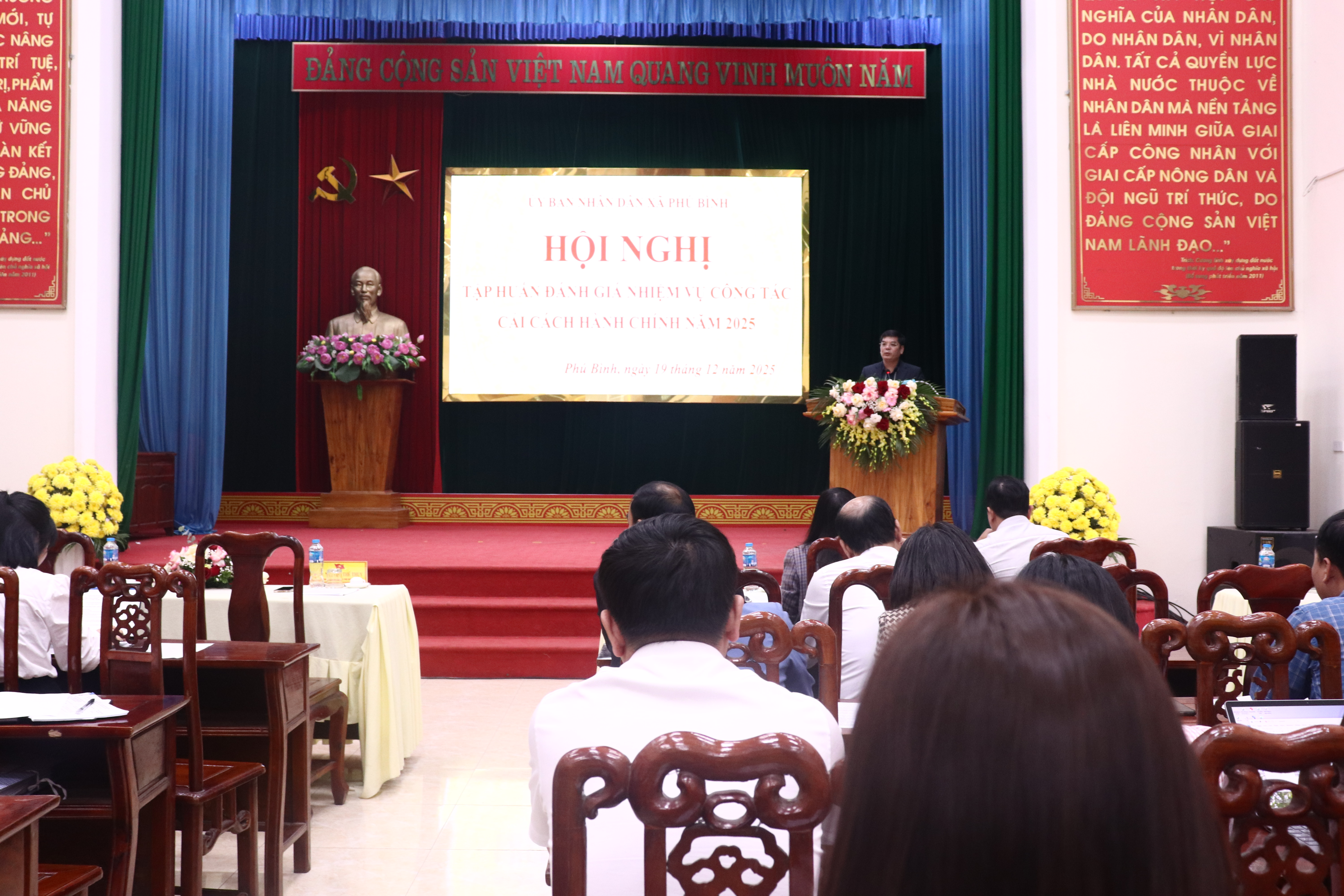 Xã Phú Bình tổ chức tập huấn, đánh giá nghiệp vụ cải cách hành chính năm 2025