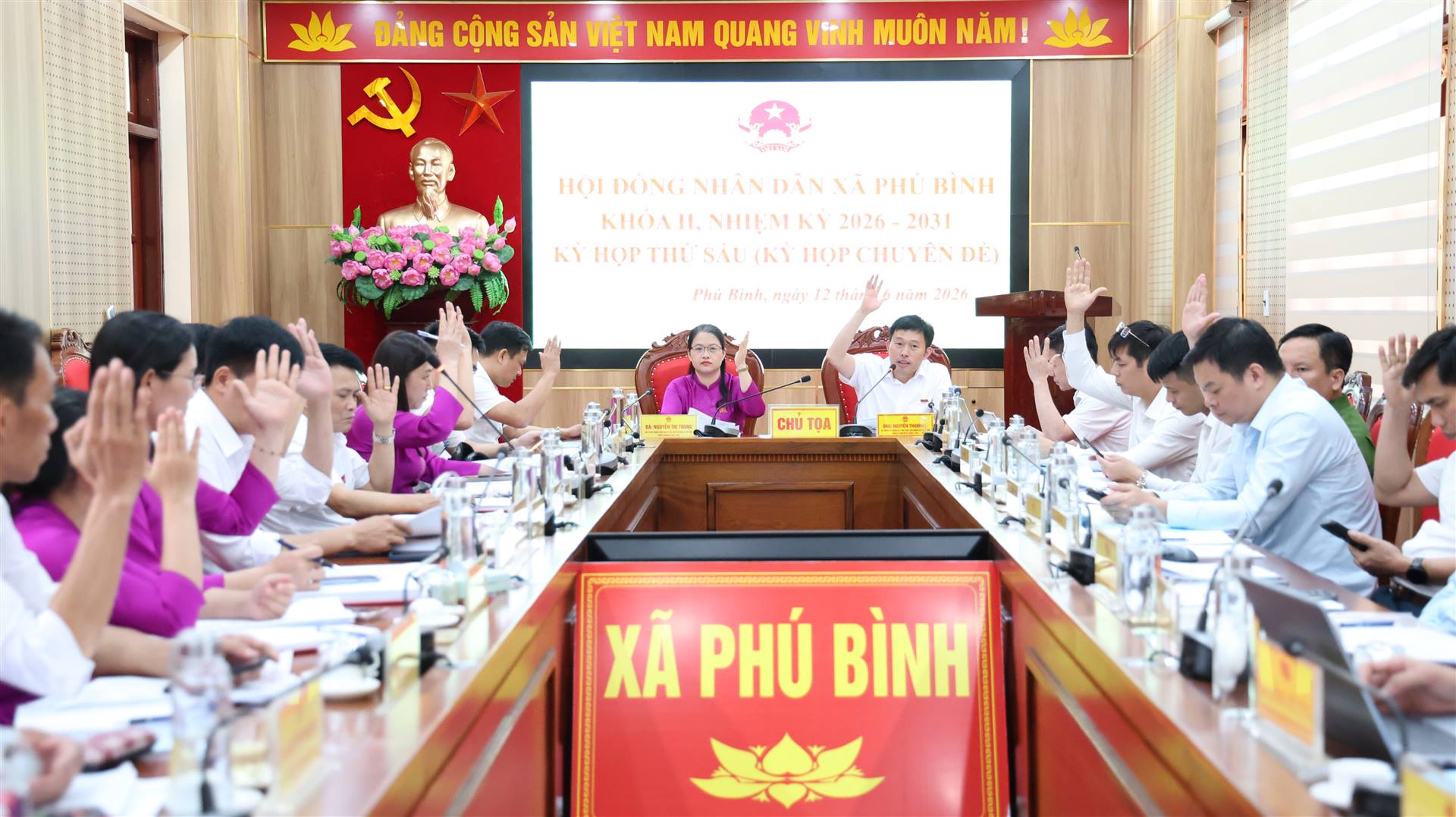 HĐND xã Phú Bình thông qua nhiều chủ trương quan trọng
