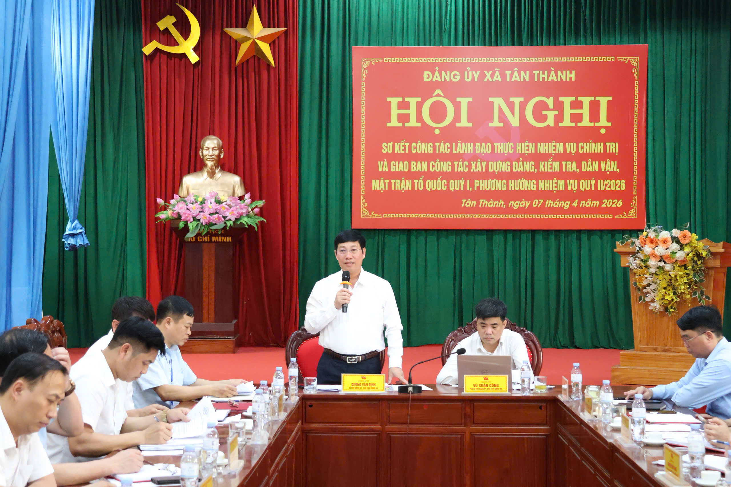 XÃ TÂN THÀNH TỔ CHỨC HỘI NGHỊ BAN CHẤP HÀNH ĐẢNG BỘ LẦN THỨ 7 KHÓA I (MỞ RỘNG)