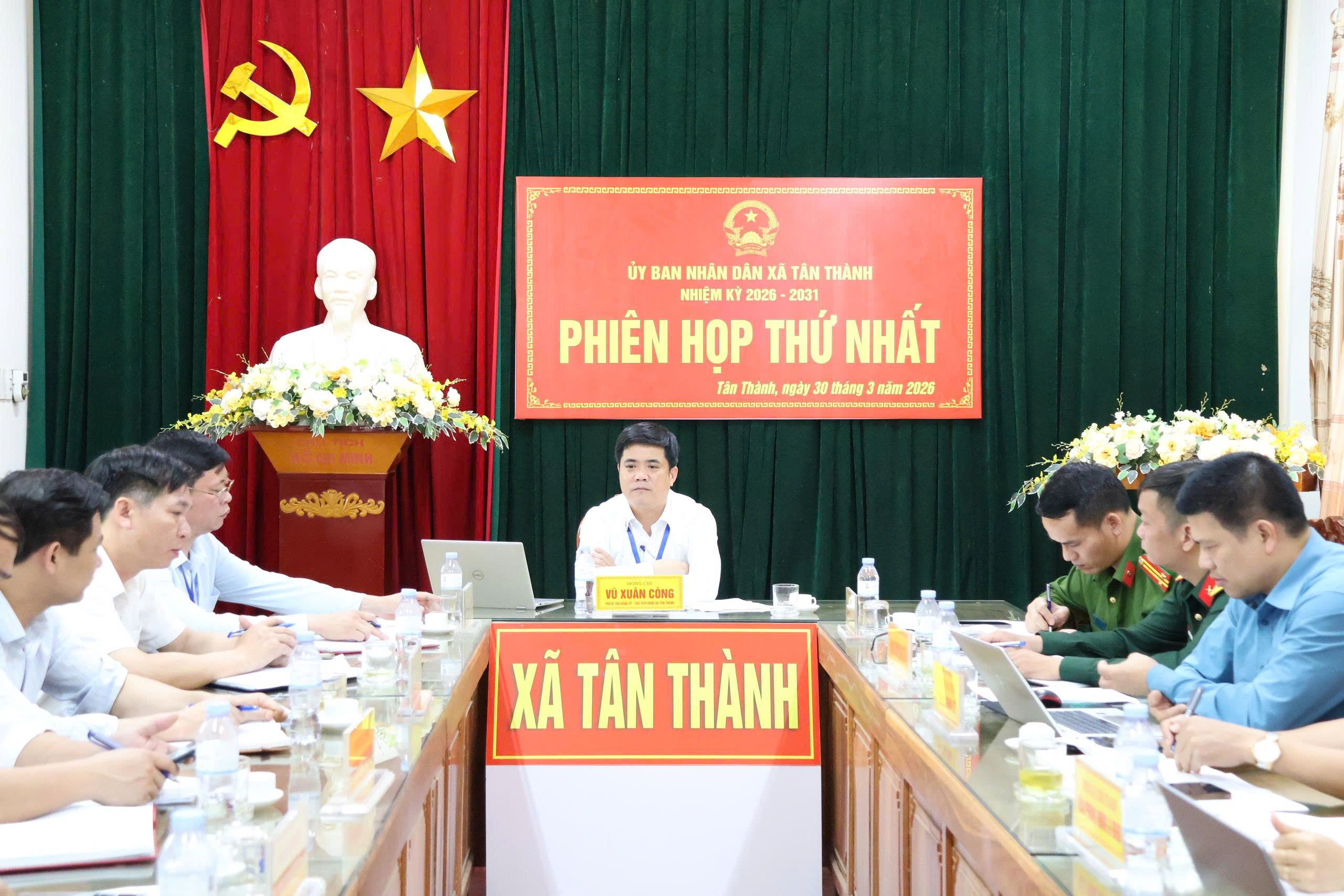 UBND xã Tân Thành tổ chức phiên họp thứ nhất, nhiệm kỳ 2026–2031