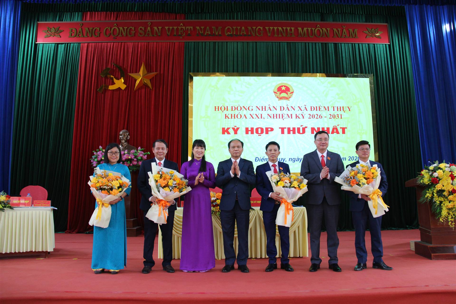 HĐND xã Điềm Thụy tổ chức Kỳ họp thứ nhất nhiệm kỳ 2026 - 2031