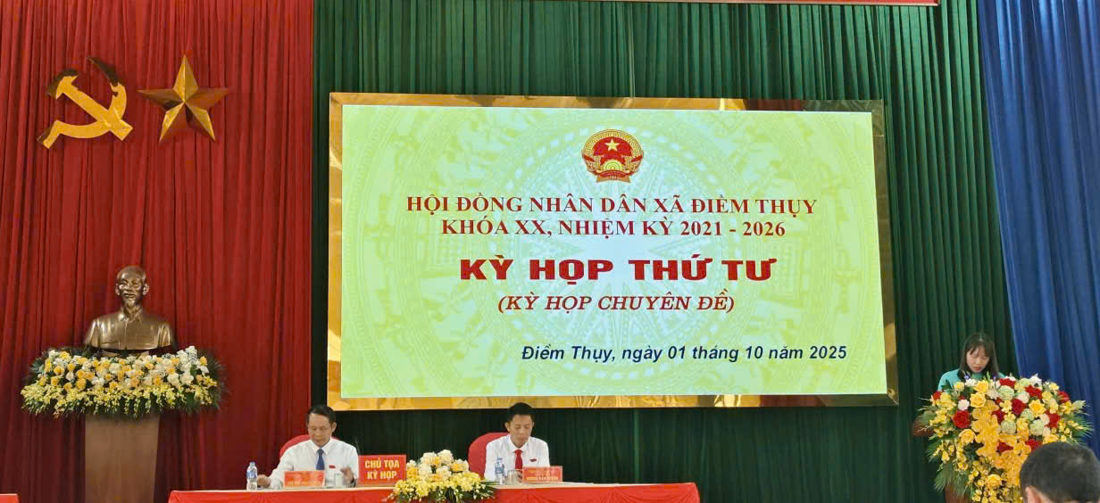 HĐND xã Điềm Thụy khóa XX, nhiệm kỳ 2021-2026  tổ chức Kỳ họp thứ tư (Kỳ họp chuyên đề)