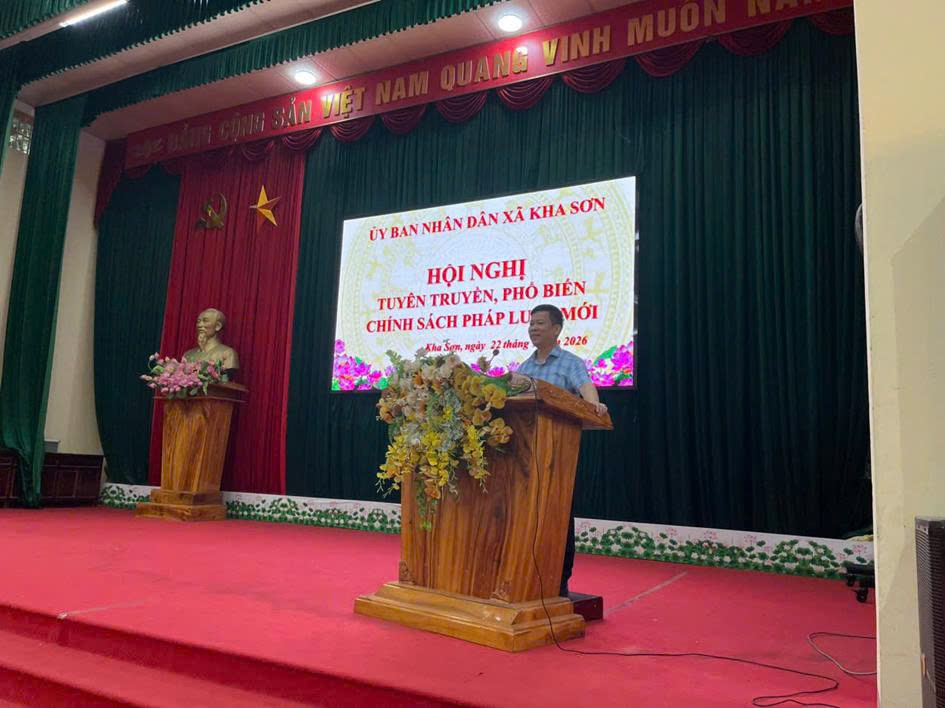 Hội nghị tuyên truyền, phổ biến các văn bản pháp luật, chính sách  mới ban hành năm 2026