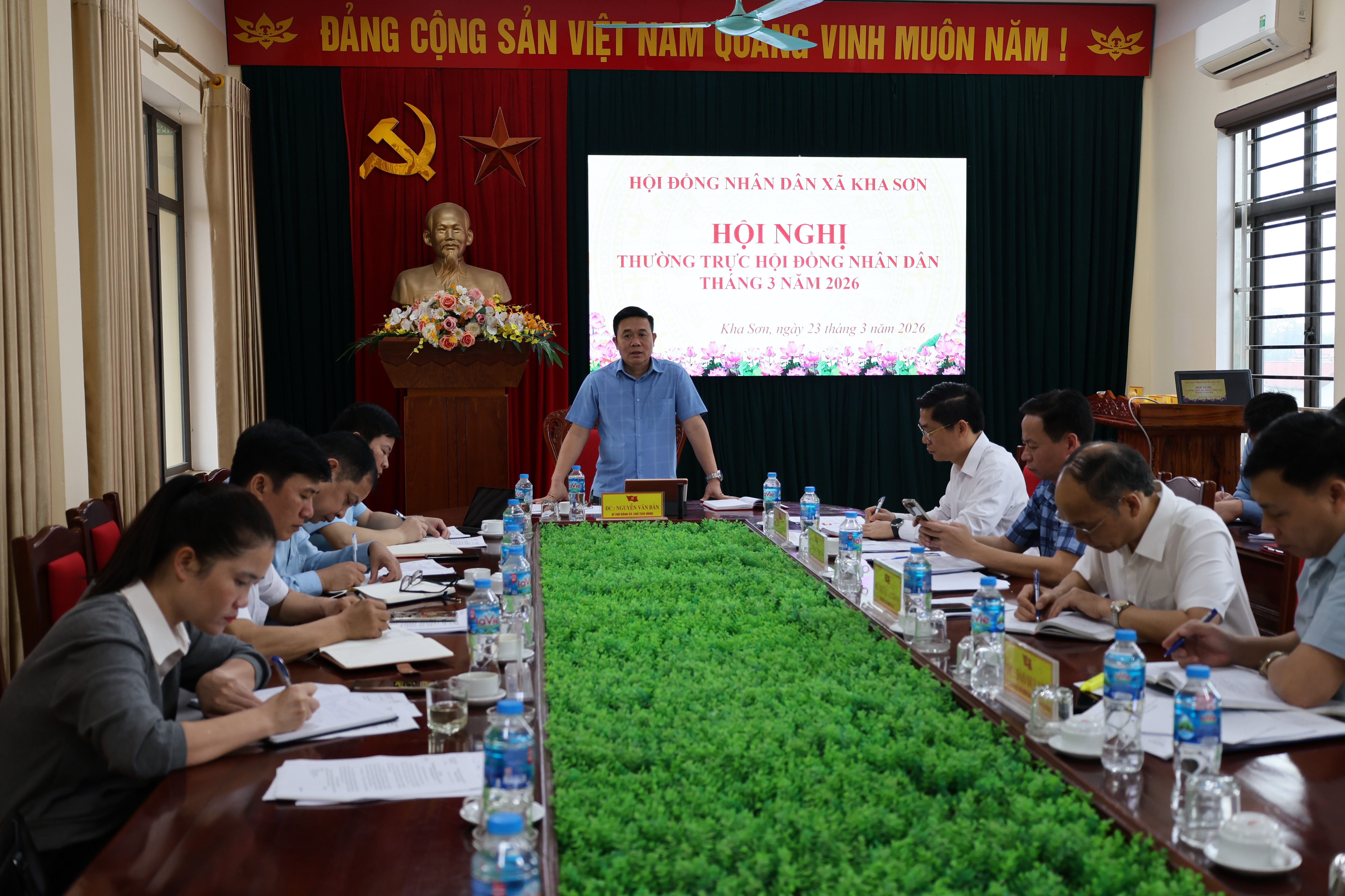 HỘI NGHỊ LIÊN TỊCH THỐNG NHẤT NỘI DUNG CHƯƠNG TRÌNH KỲ HỌP THỨ NHẤT HĐND XÃ KHA SƠN KHÓA XXI, NHIỆM KỲ 2026-2031