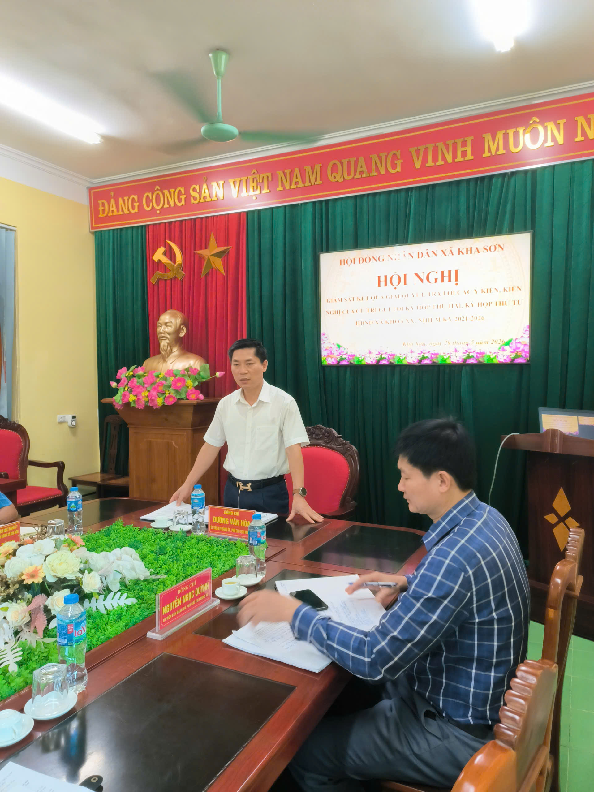 HỘI ĐỒNG NHÂN DÂN XÃ KHA SƠN TỔ CHỨC HỘI NGHỊ GIÁM SÁT KẾT QUẢ GIẢI QUYẾT, TRẢ LỜI CÁC Ý KIẾN, KIẾN NGHỊ CỦA CỬ TRI GỬI TỚI KỲ HỌP THỨ HAI, KỲ HỌP THỨ TƯ HĐND XÃ KHÓA XX NHIỆM KỲ 2021-2026