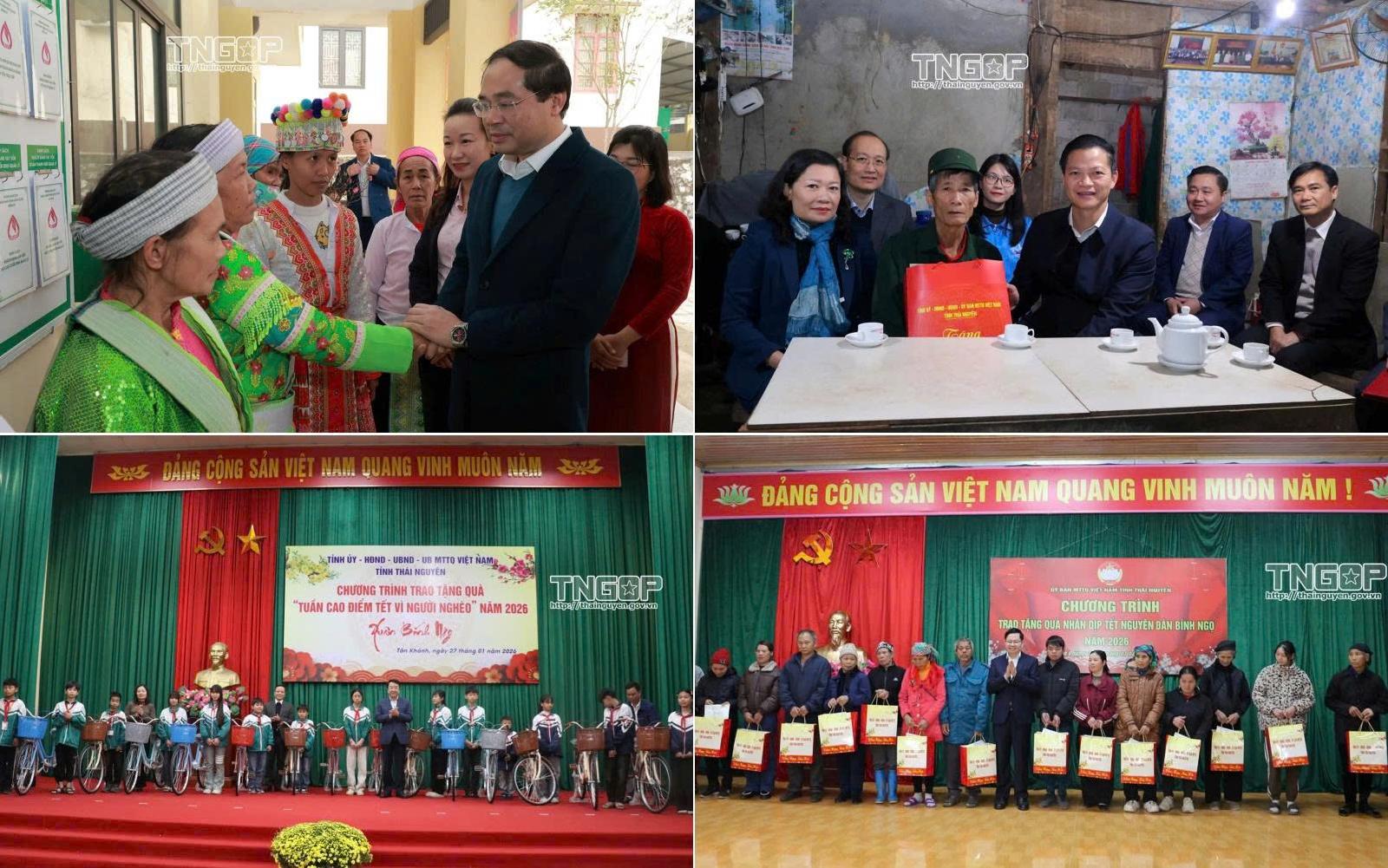 Provincial leaders visit and present gifts for "Tet for the Poor Peak Week 2026”