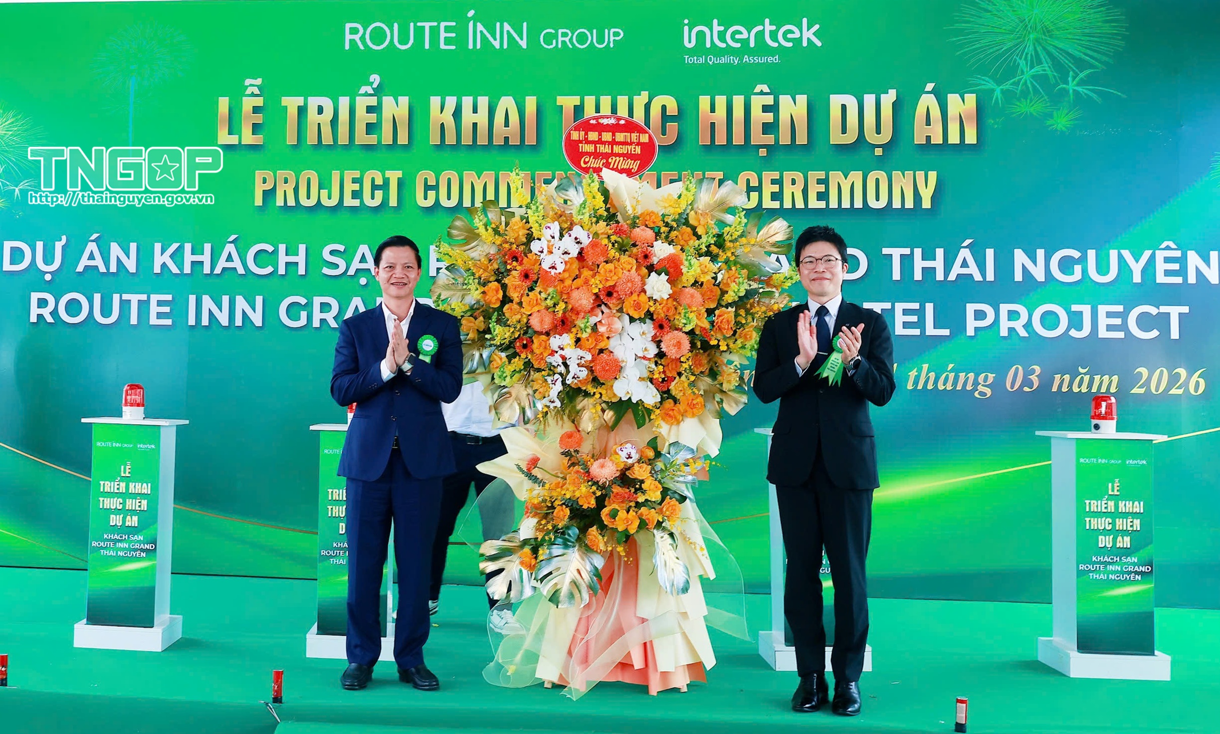 Officially implementing the Route Inn Grand Thai Nguyen Hotel Project