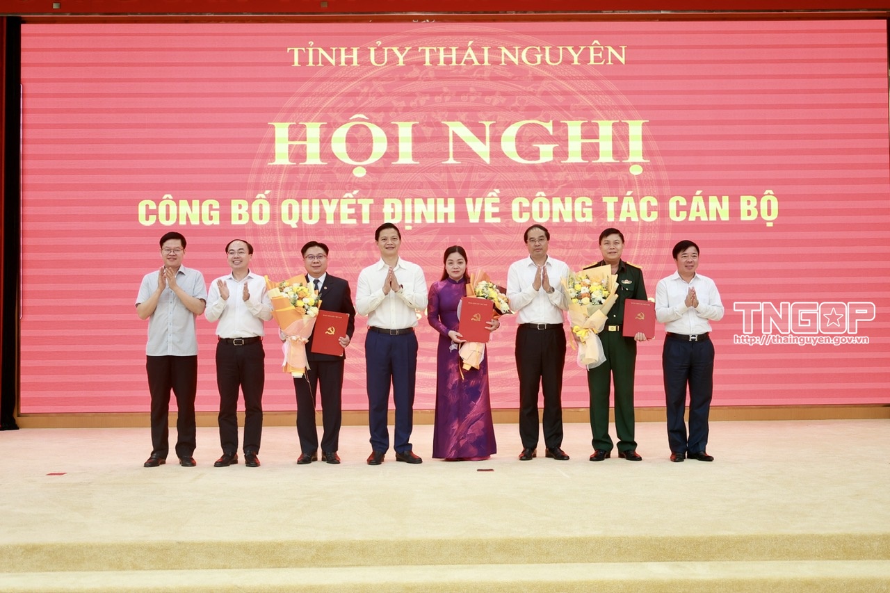 Thai Nguyen Provincial Party Committee announces decisions on personnel work
