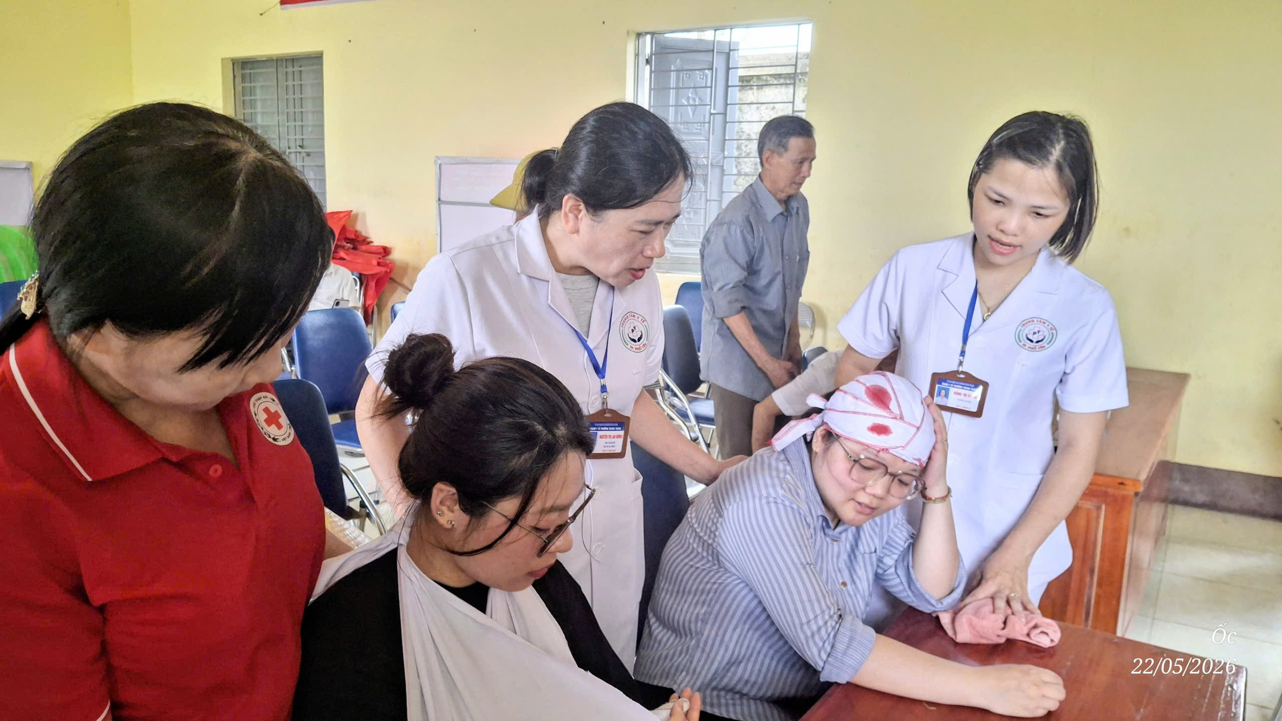 Diễn tập nâng cao năng lực phòng chống thiên tai và tìm kiếm cứu nạn tại phường Trung Thành