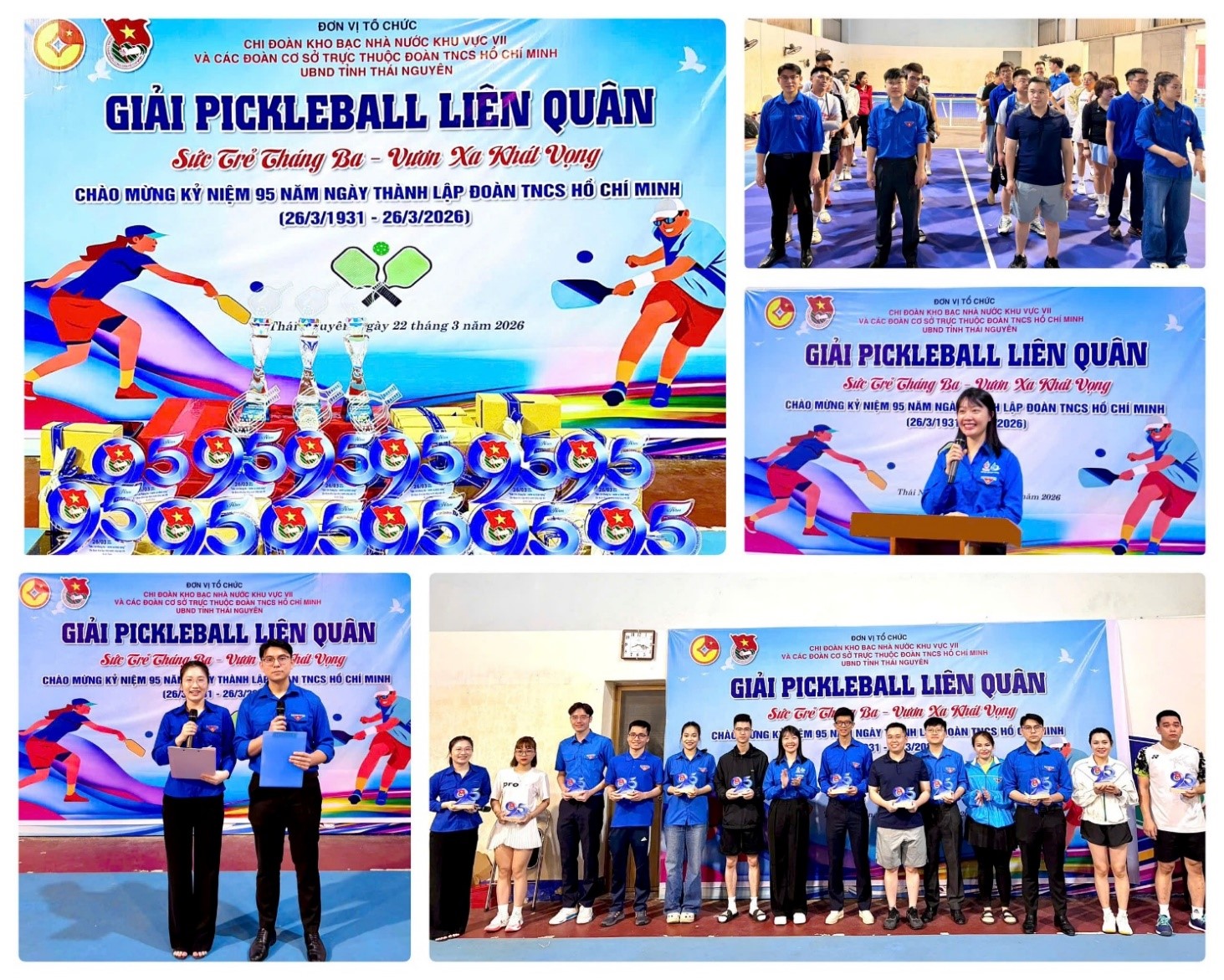 Sôi nổi Giải Pickleball “Sức trẻ Tháng Ba - Vươn xa khát vọng” chào mừng 95 năm Ngày thành lập Đoàn TNCS Hồ Chí Minh của Chi đoàn Kho bạc Nhà nước khu vực VII