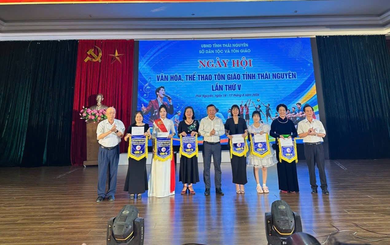 Bế mạc Ngày hội văn hóa, thể thao tôn giáo tỉnh Thái Nguyên lần thứ V - năm 2026