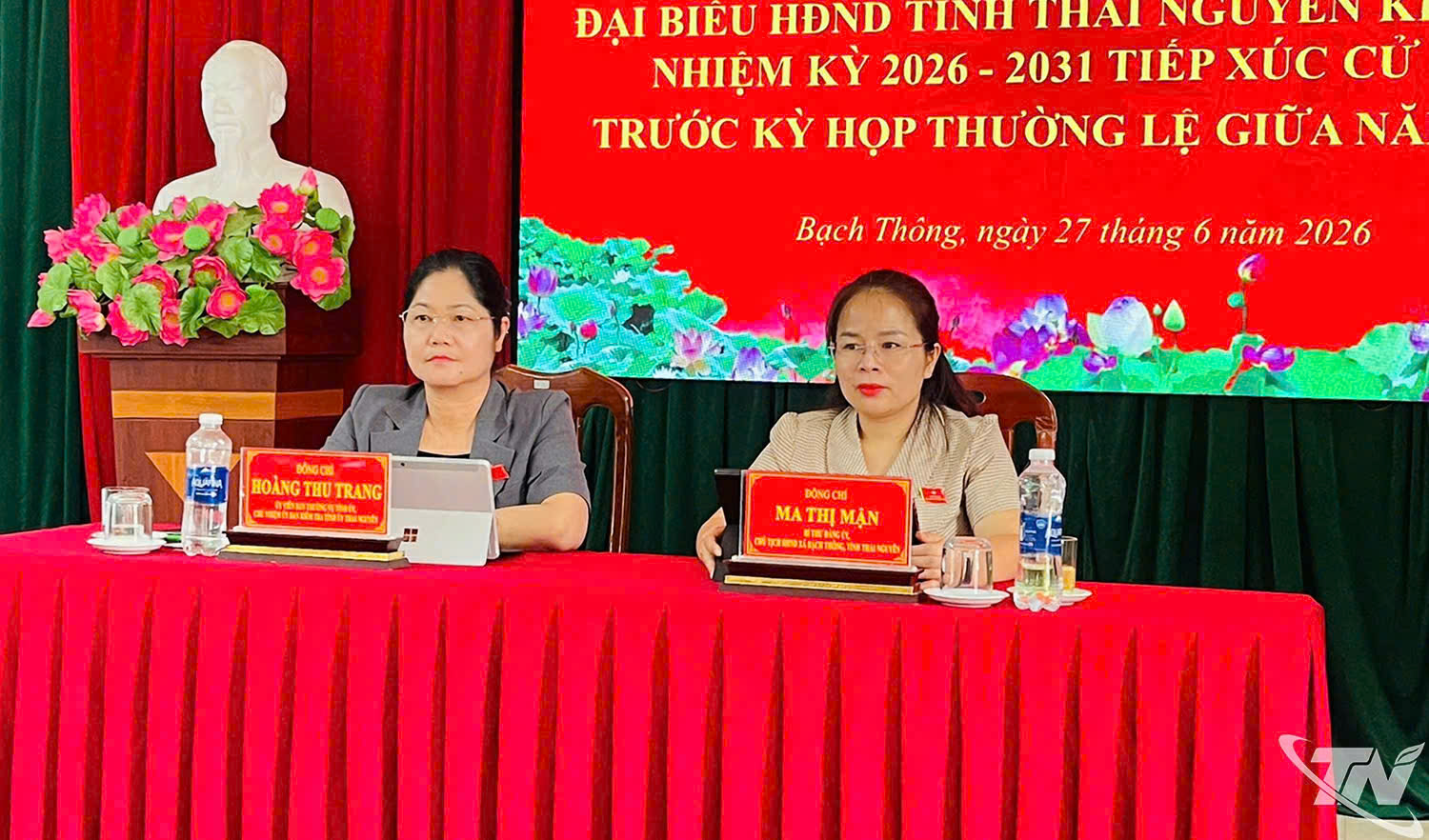 Đại biểu HĐND tỉnh tiếp xúc cử tri xã Bạch Thông