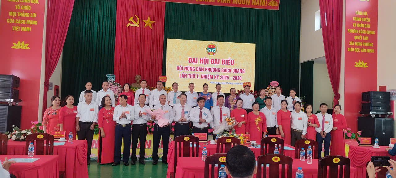 Đại hội đại biểu Hội Nông dân phường Bách Quang, lần thứ I, Nhiệm kỳ 2025-2030 thành công tốt đẹp