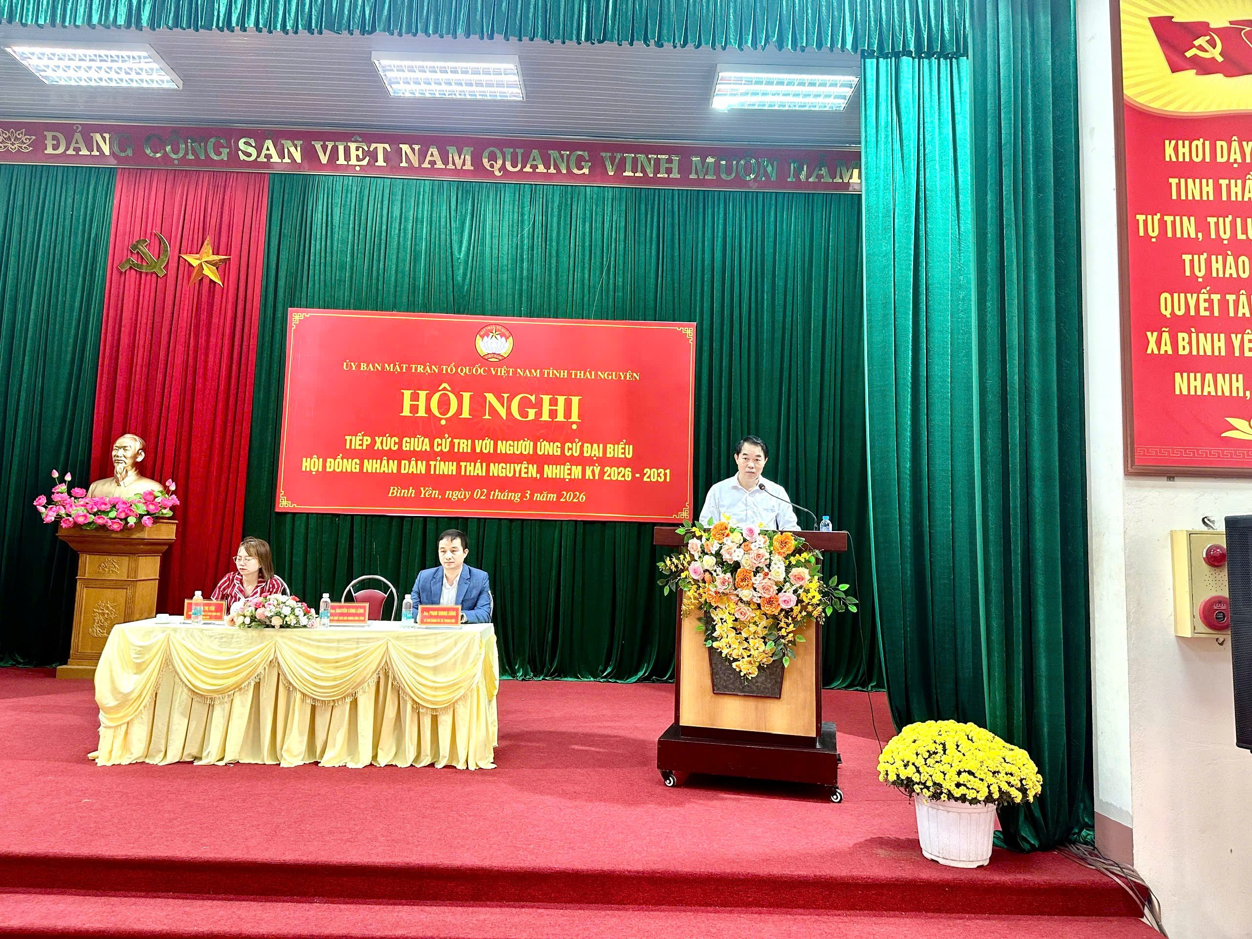 Cử tri xã Bình Yên, Trung Hội, Bình Thành, Phú Đình ấn tượng với chương trình hành động  của đồng chí Nguyễn Công Lệnh, Phó Chủ tịch Hội Nông dân tỉnh