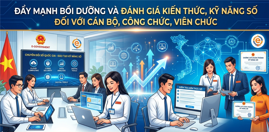 TĂNG CƯỜNG NÂNG CAO KỸ NĂNG SỐ CHO CÁN BỘ, CÔNG CHỨC, VIÊN CHỨC