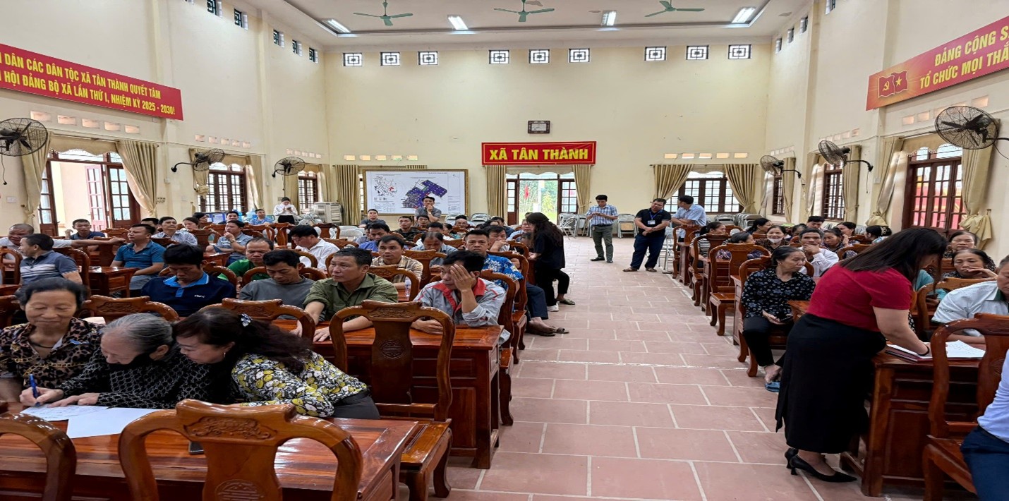 Đôn đốc tiến độ thực hiện công tác bồi thường, hỗ trợ giải phóng mặt bằng tại xã Tân Thành để sớm bàn giao mặt bằng cho chủ đầu tư dự án hạ tầng KCN Phú Bình 