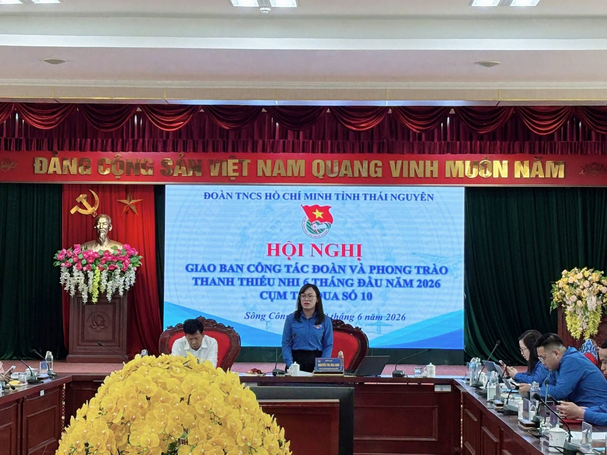 HỘI NGHỊ KIỂM TRA, GIAO BAN CÔNG TÁC ĐOÀN VÀ PHONG TRÀO THANH THIẾU NHI 6 THÁNG ĐẦU NĂM 2026 CỤM THI ĐUA SỐ 10 VÀ ĐOÀN PHƯỜNG SÔNG CÔNG 