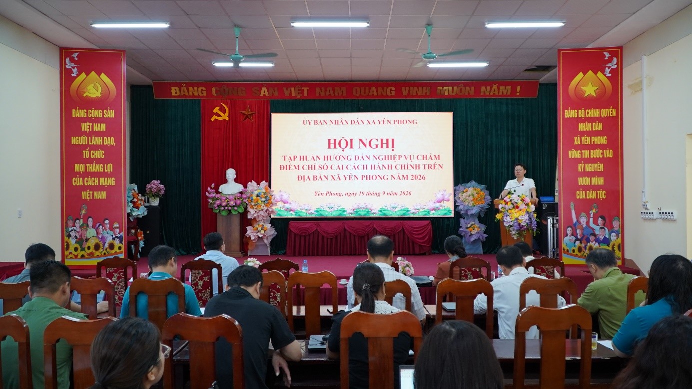 YÊN PHONG RÀ SOÁT, ĐÁNH GIÁ KẾT QUẢ THỰC HIỆN CẢI CÁCH HÀNH CHÍNH NĂM 2026