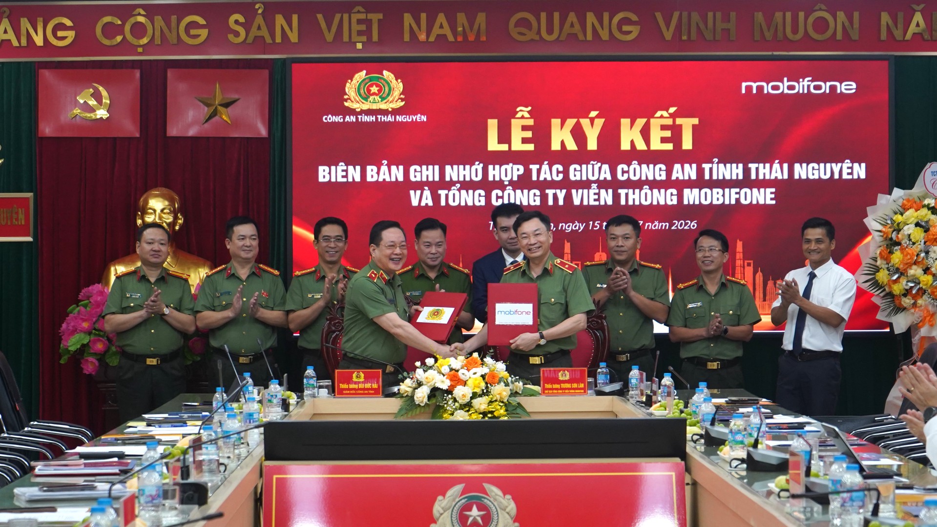 Công an tỉnh Thái Nguyên và Mobifone ký kết hợp tác thúc đẩy chuyển đổi số giai đoạn 2026 – 2030